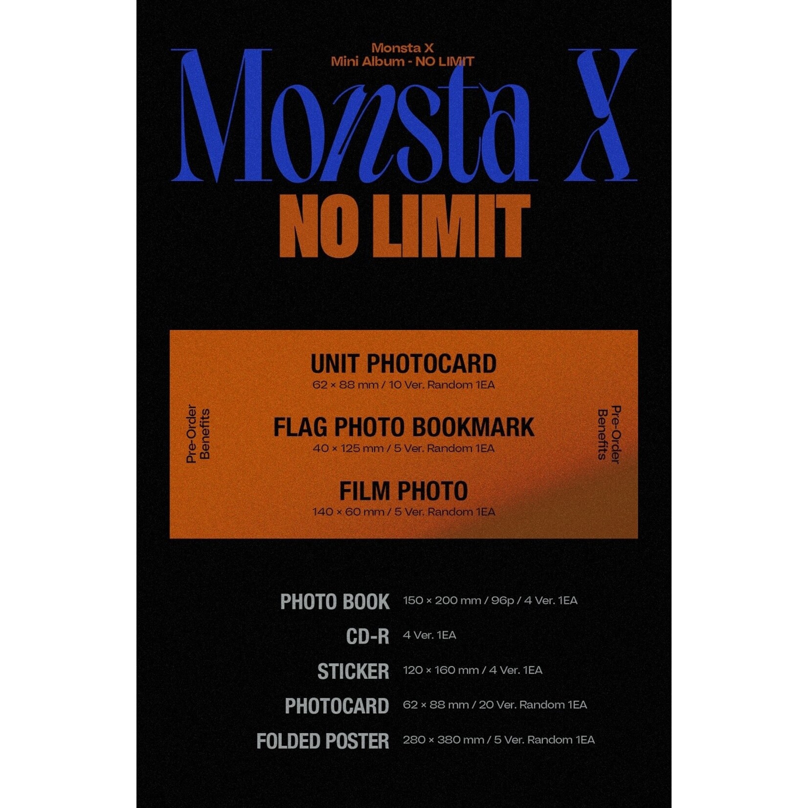Monsta X MONSTA X - 10th Mini 【NO LIMIT】(Photobook ver.)