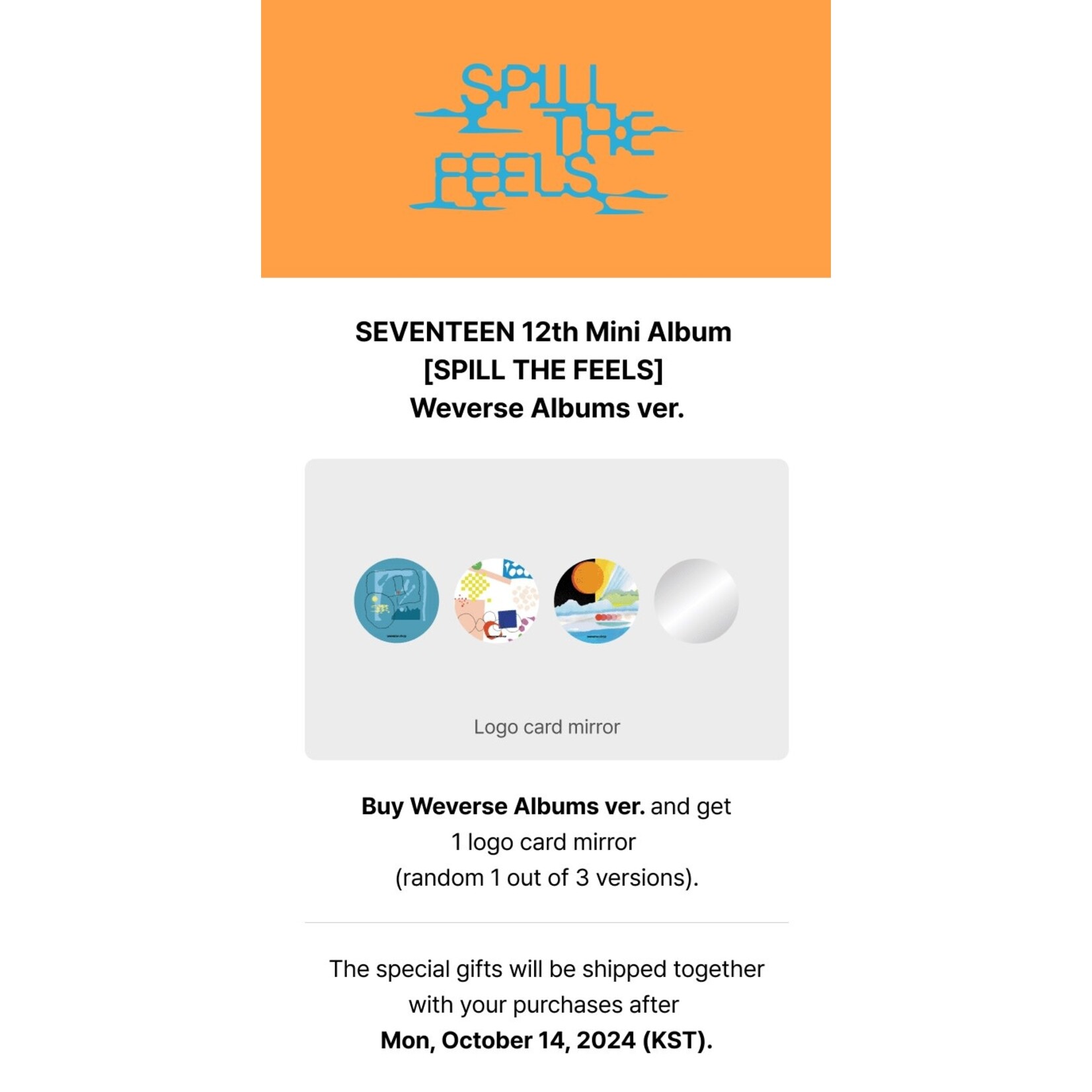 Seventeen SEVENTEEN - [12th Mini Album] (Weverse Albums ver.) + Weverse Gift (WS)