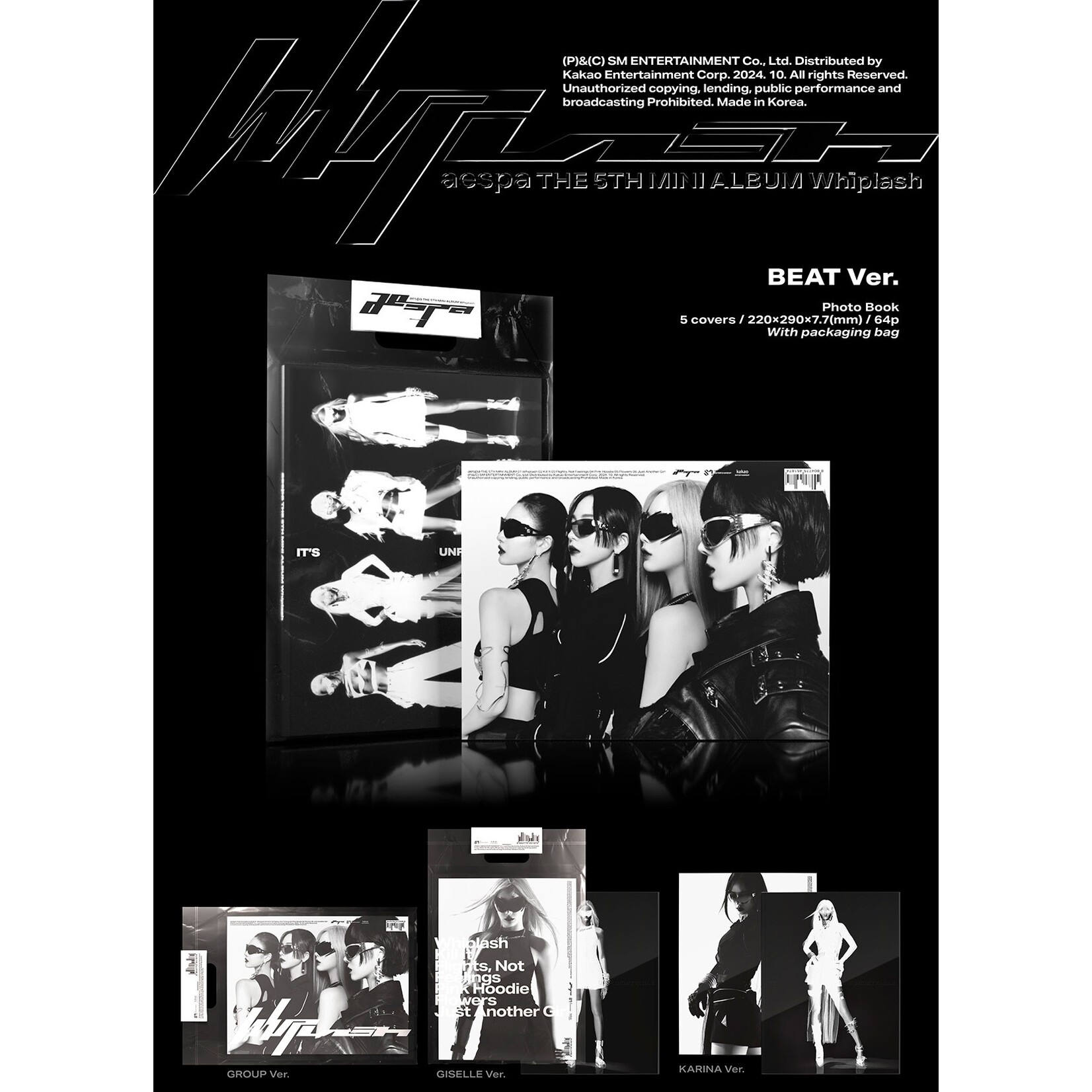 Aespa aespa - 5th Mini Album [Whiplash] (BEAT Ver.) + random photocard (SMTOWN)