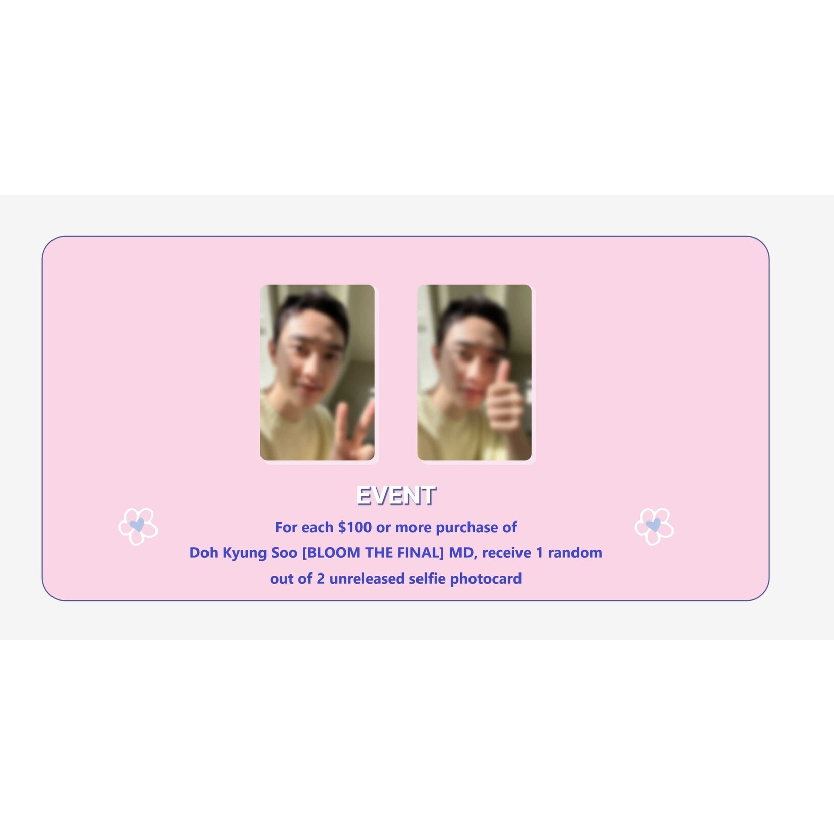 EXO DOH KYUNG SOO - FAN CONCERT [BLOOM THE FINAL] MD 06. MINI PVC POUCH