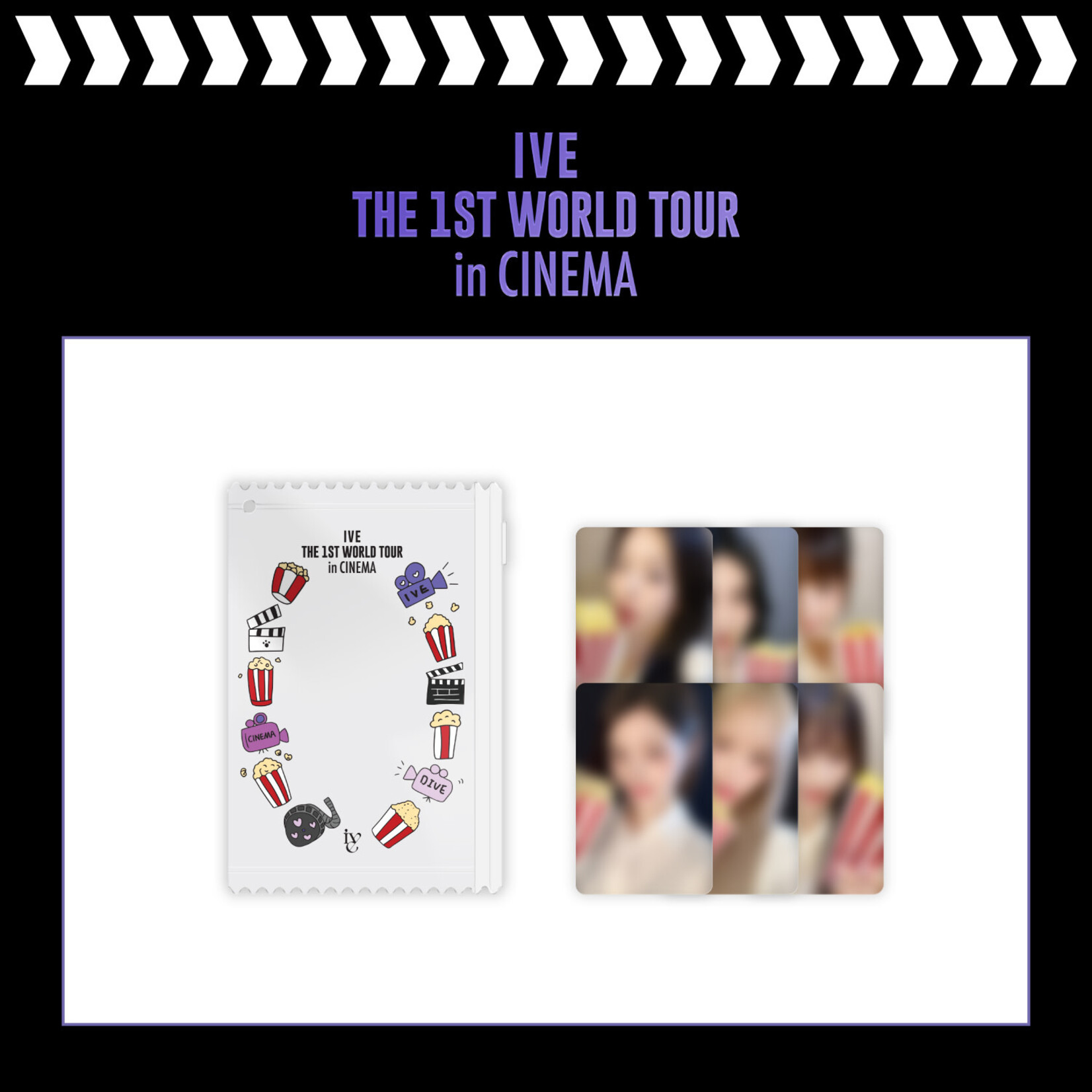 Ive IVE - POP-UP STORE [THE 1ST WORLD TOUR in CINEMA] MD : PHOTOCARD POUCH + RANDOM PHOTOCARD SET