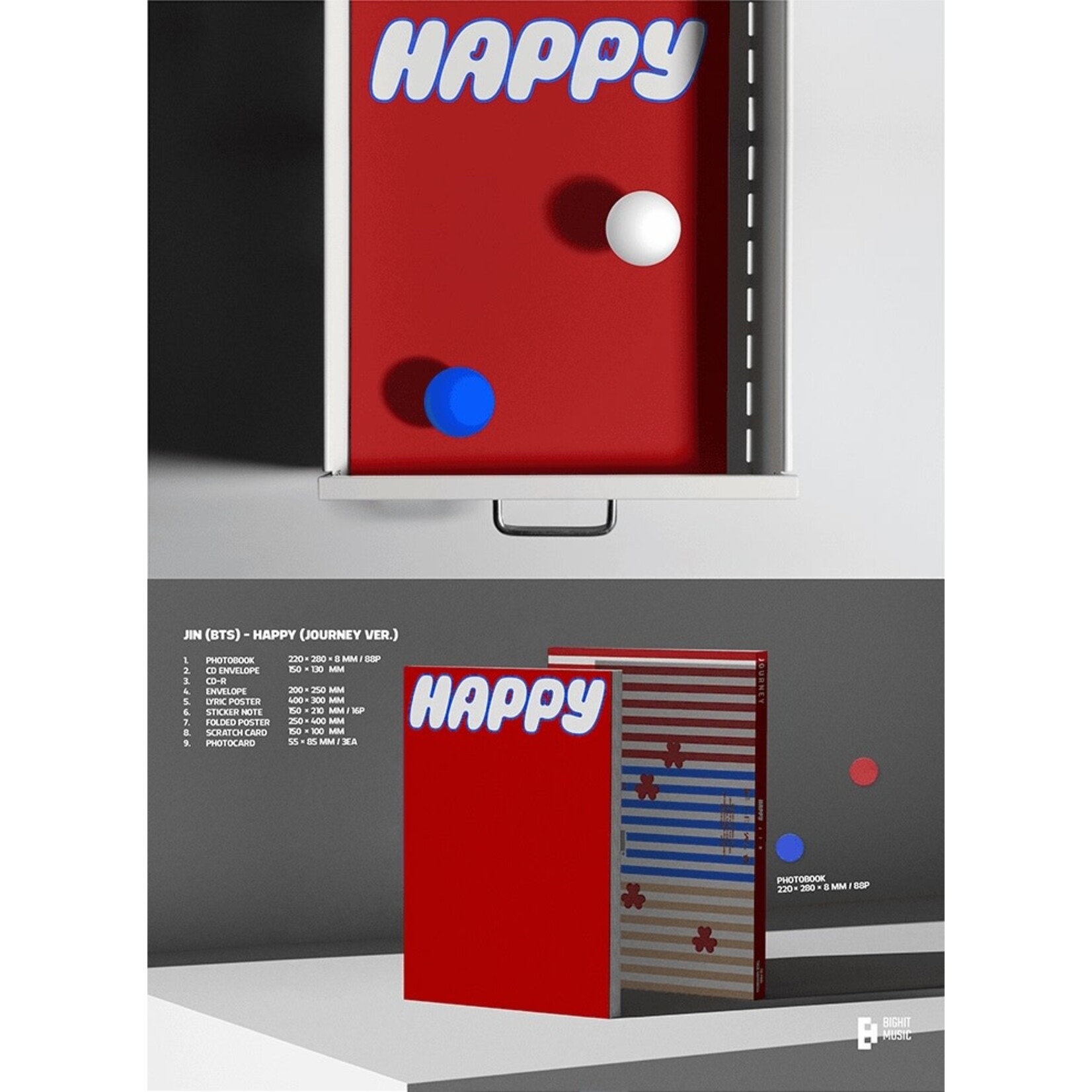 BTS JIN - HAPPY (Photobook ver.) + Weverse Gift (WS)