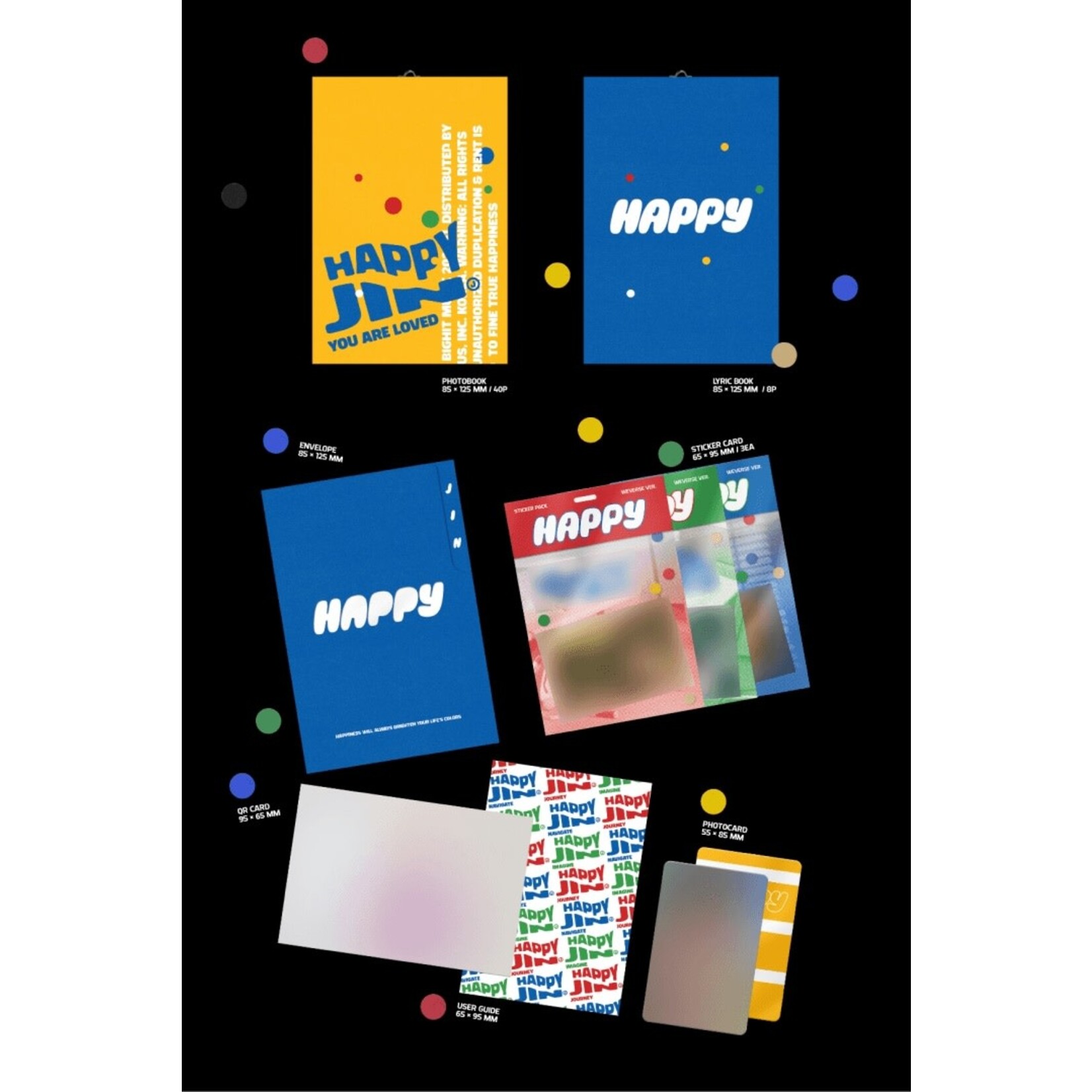 BTS JIN - HAPPY (Weverse Albums ver.) + Weverse Gift (WS)