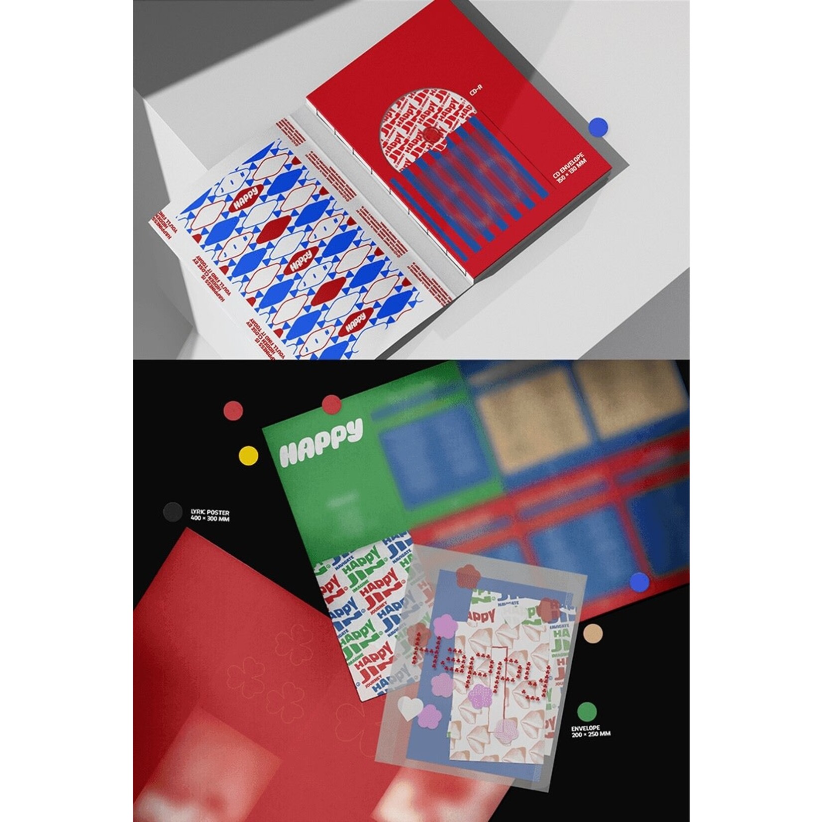 BTS JIN - Happy (Set) + Happy (Weverse Albums ver.) Set + EARLY-BIRD Weverse Gift (WS)