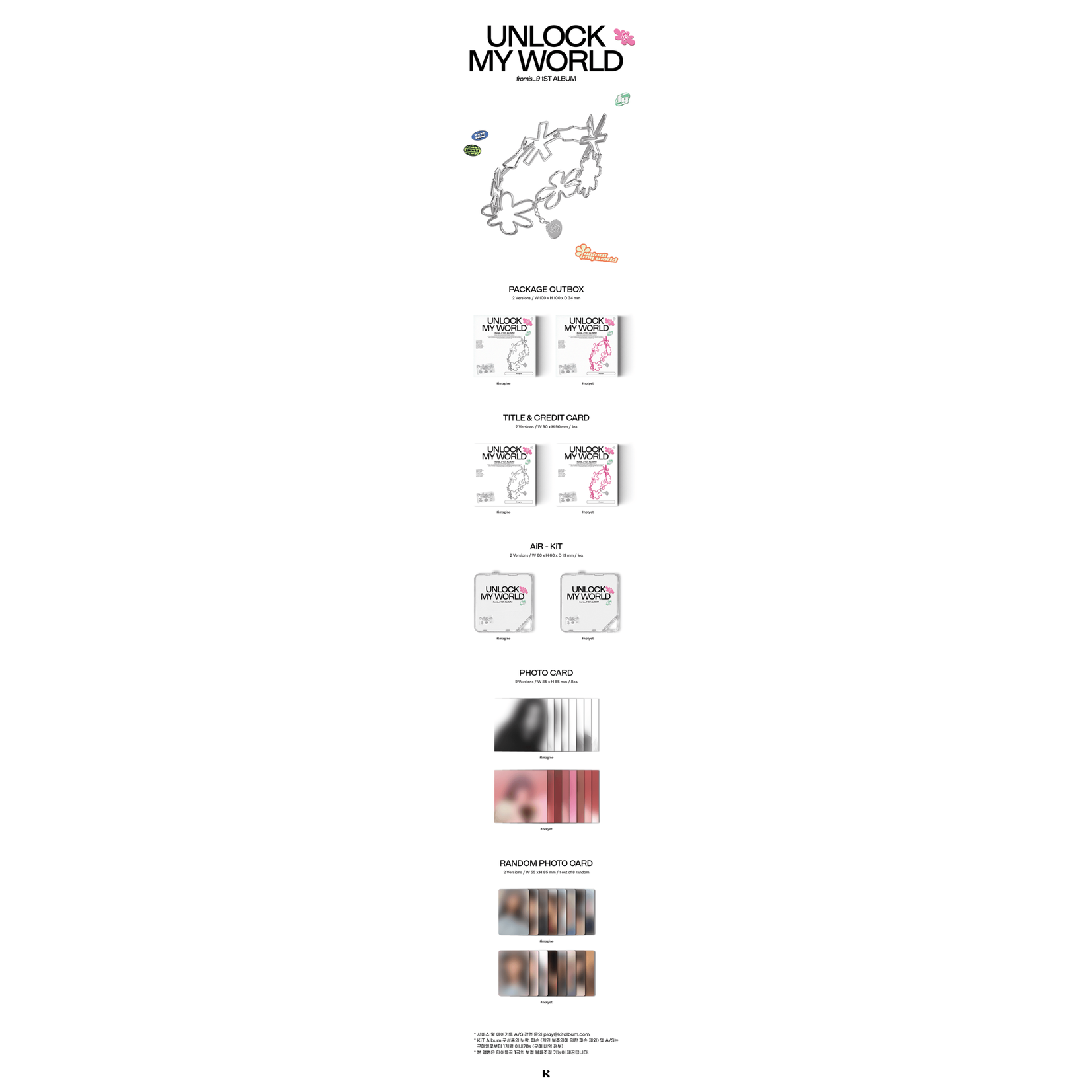 Fromis_9 fromis_9 - 1st ALBUM [Unlock My World] (KiT Random ver.)