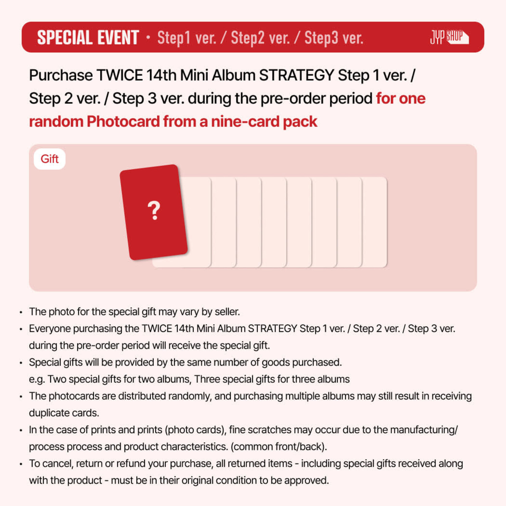 Twice TWICE - 14th Mini Album [STRATEGY] (Photobook ver.) + Random Photocards (JYP SHOP)