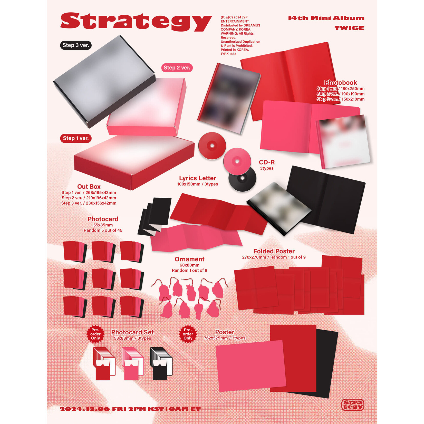 Twice TWICE - 14th Mini Album [STRATEGY] (Photobook ver.) + Random Photocards (JYP SHOP)