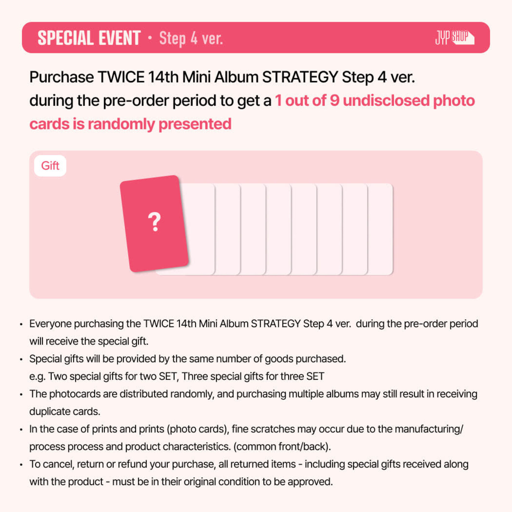 Twice TWICE - 14th Mini Album [STRATEGY] Digipack ver. (Step 4 ver.) + Random Photocard (JYP SHOP)