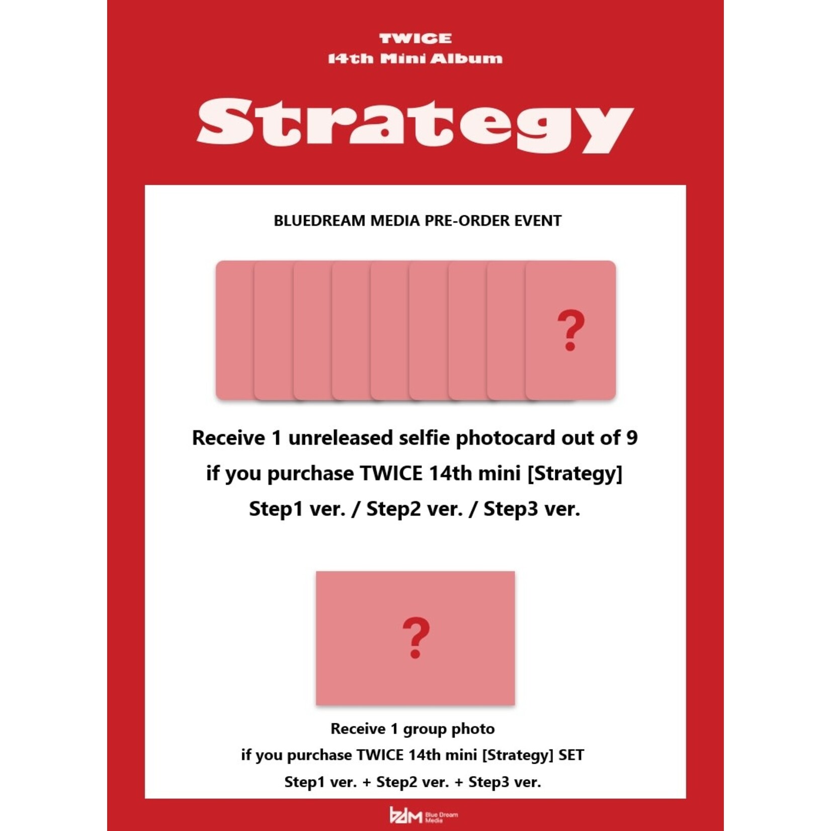 Twice TWICE - 14th Mini Album [STRATEGY] (Photobook  Ver.) + Random Photocard (BDM)