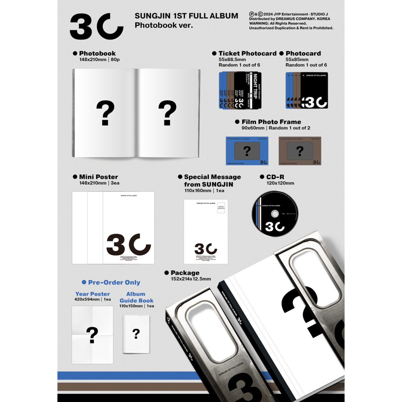 DAY6 SUNGJIN (DAY6) - 1ST FULL ALBUM [30] (Photobook ver.)