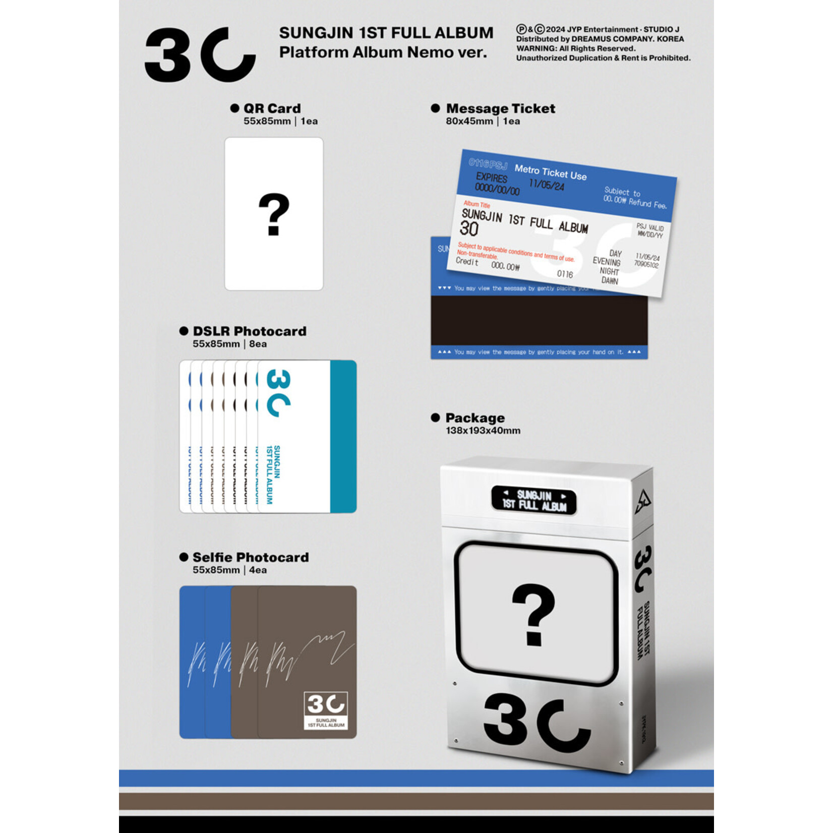 DAY6 SUNGJIN (DAY6) - 1ST FULL ALBUM [30] (Platform Album)