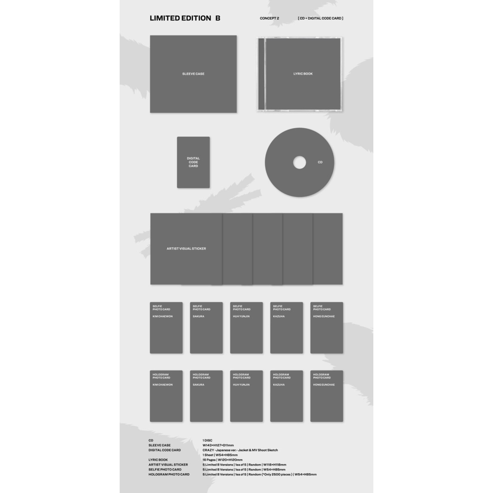 Le Sserafim LE SSERAFIM - [CRAZY]  Limited B