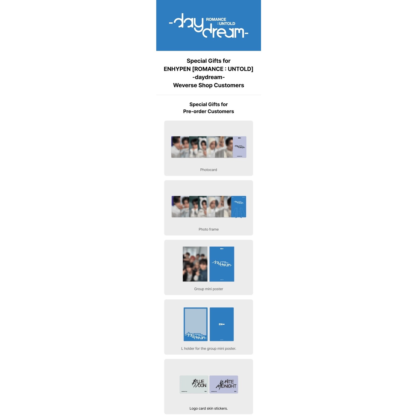 Enhypen ENHYPEN - ROMANCE : UNTOLD [daydream] (Weverse Albums ver.) + Weverse Gift (WS)