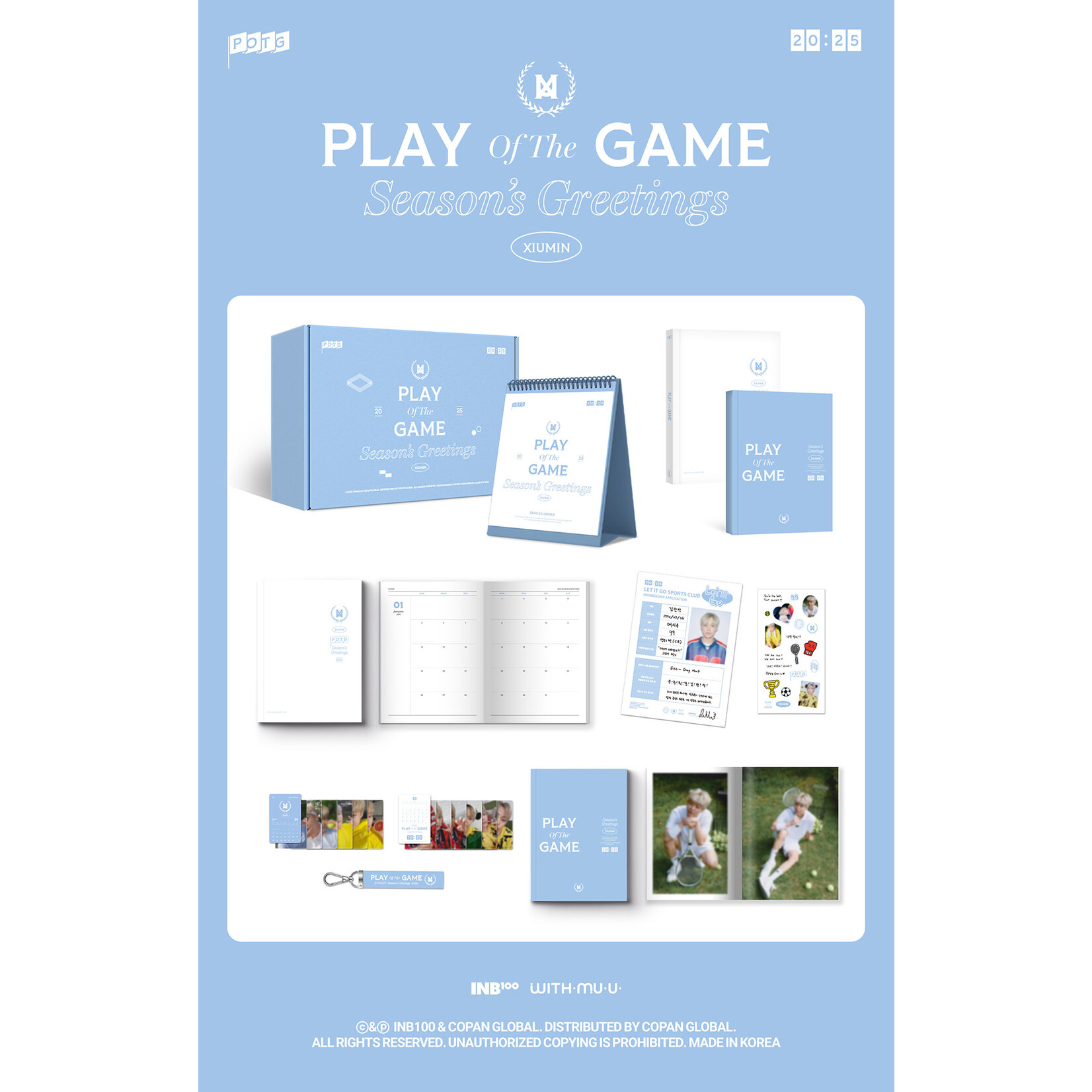 EXO XIUMIN - 2025 SEASON’S GREETINGS [PLAY Of The GAME] + Random Polaroid Photocard (WM)