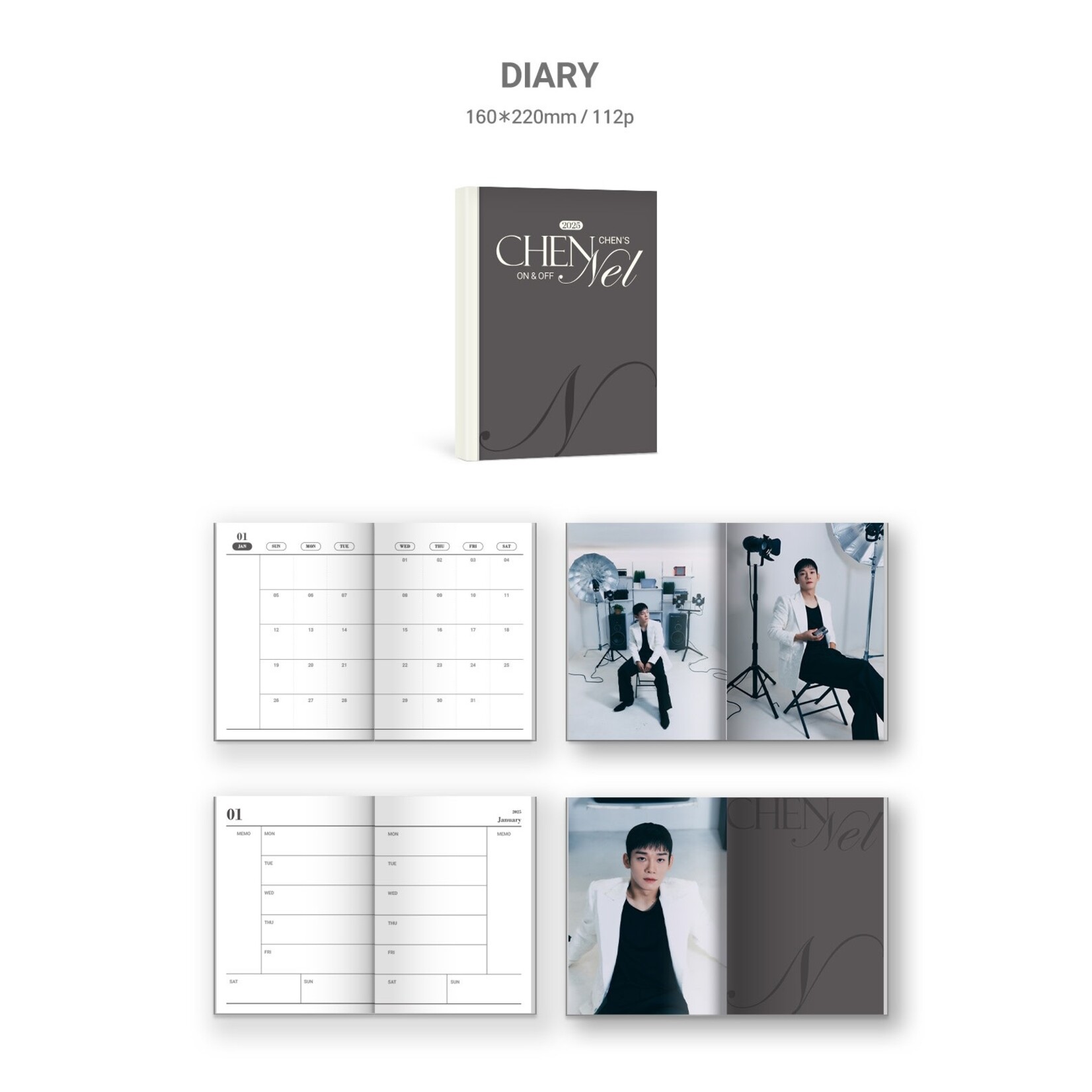 EXO CHEN - 2025 SEASON’S GREETINGS [Chen’s Chennel ON & OFF] + Random Polaroid Photocard (WM)