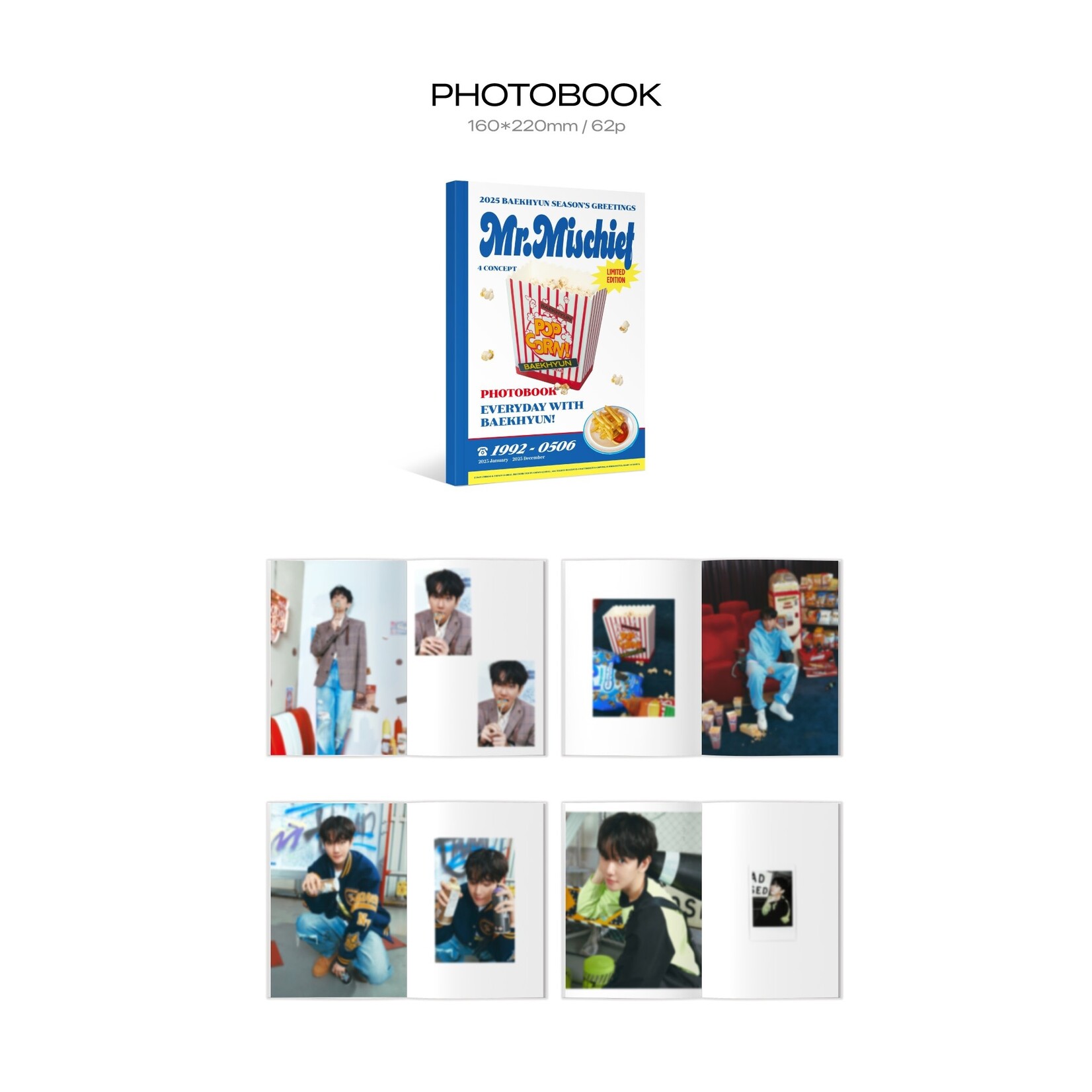EXO BAEKHYUN - 2025 SEASON'S GREETINGS [Mr. Mischief] + Random Polaroid Photocard (WM)