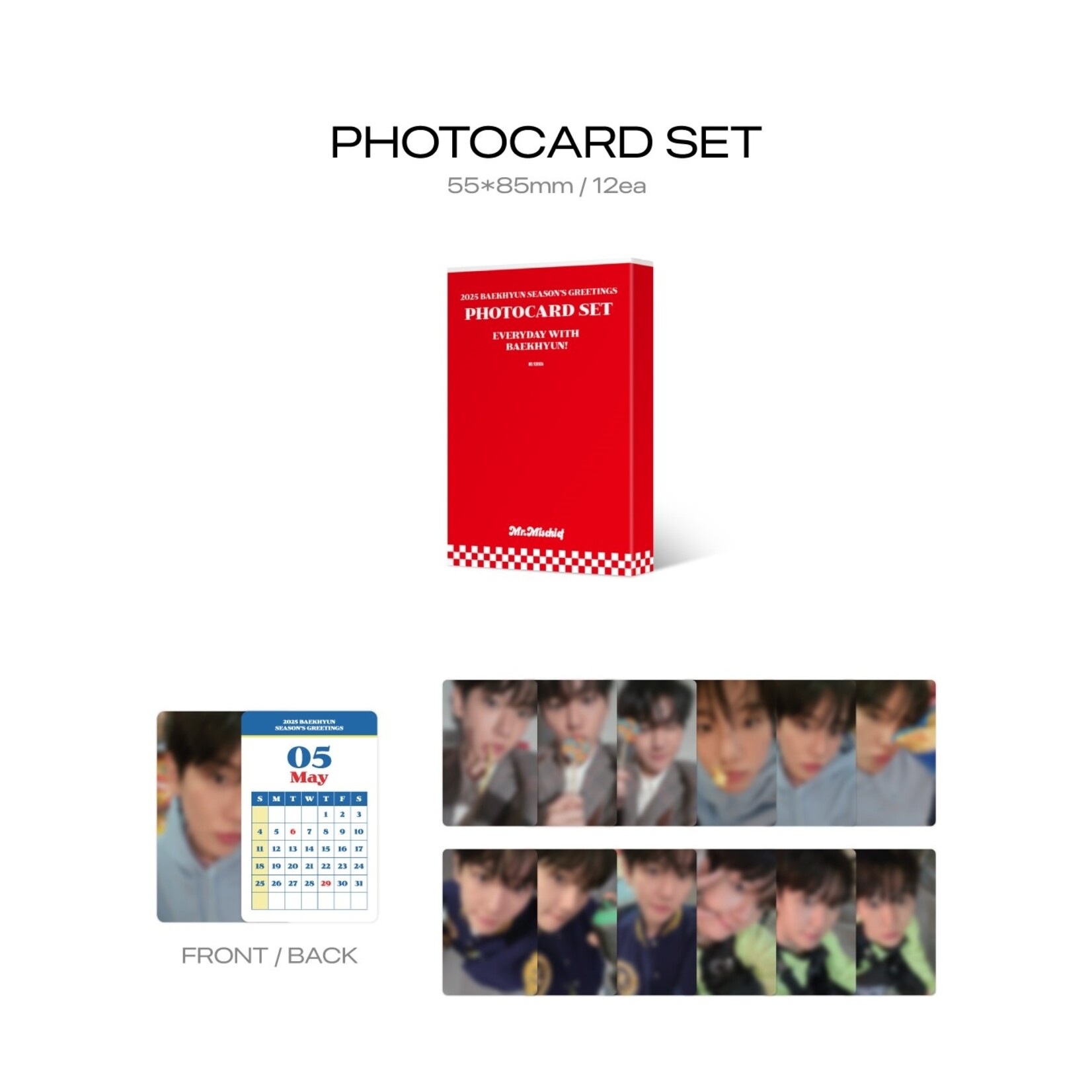 EXO BAEKHYUN - 2025 SEASON'S GREETINGS [Mr. Mischief] + Random Polaroid Photocard (WM)