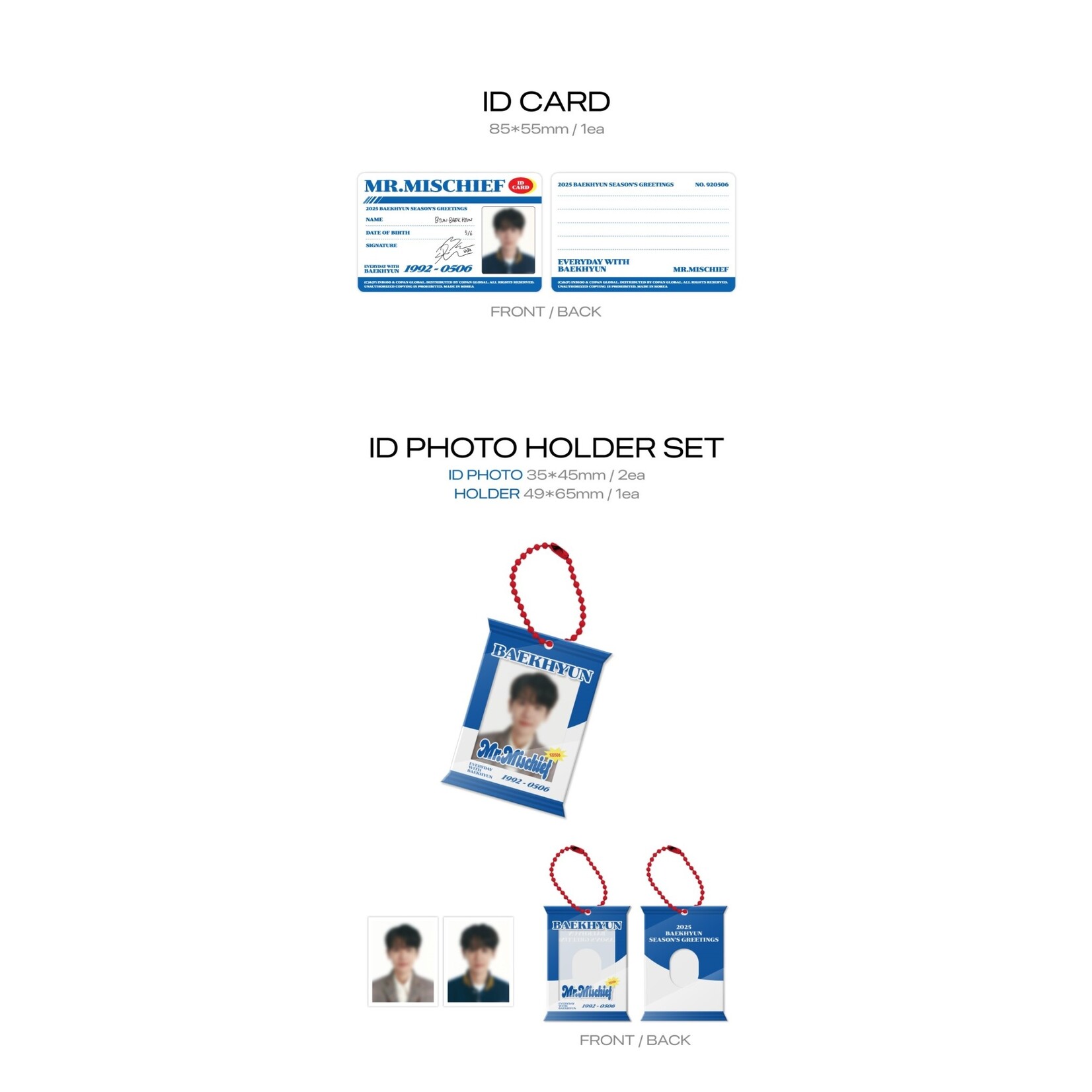EXO BAEKHYUN - 2025 SEASON'S GREETINGS [Mr. Mischief] + Random Polaroid Photocard (WM)