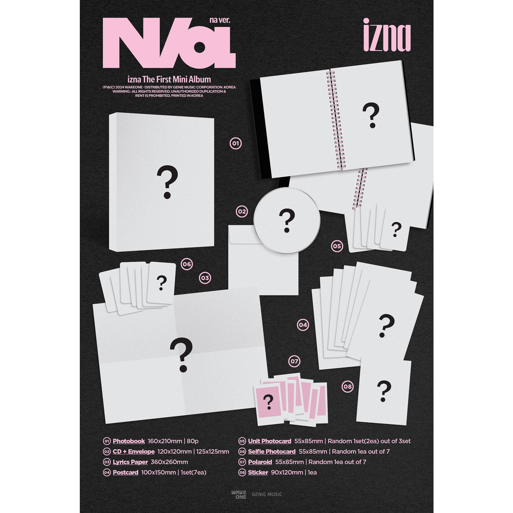 izna izna (이즈나) - N/a (Photobook Ver.) + Showcase Random Photocard (APPLEMUSIC)