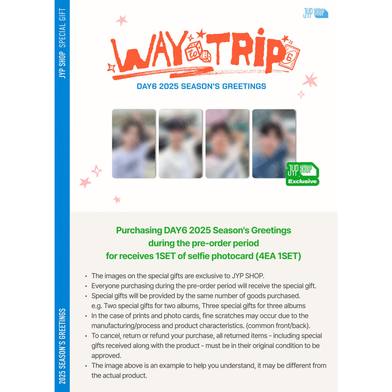 DAY6 DAY6 - 2025 Season’s Greetings [Way to Trip] + Photocards set (JYP SHOP)