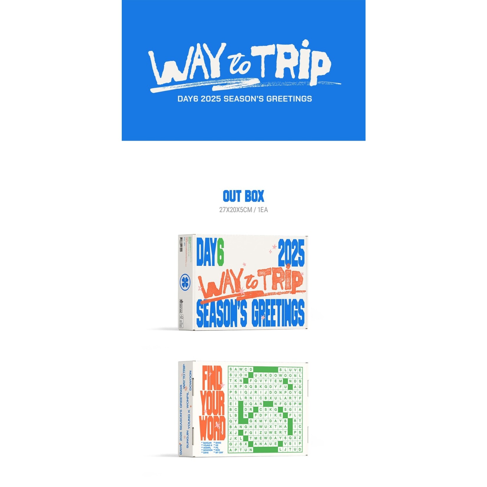 DAY6 DAY6 - 2025 Season’s Greetings [Way to Trip] + Photocards set (JYP SHOP)