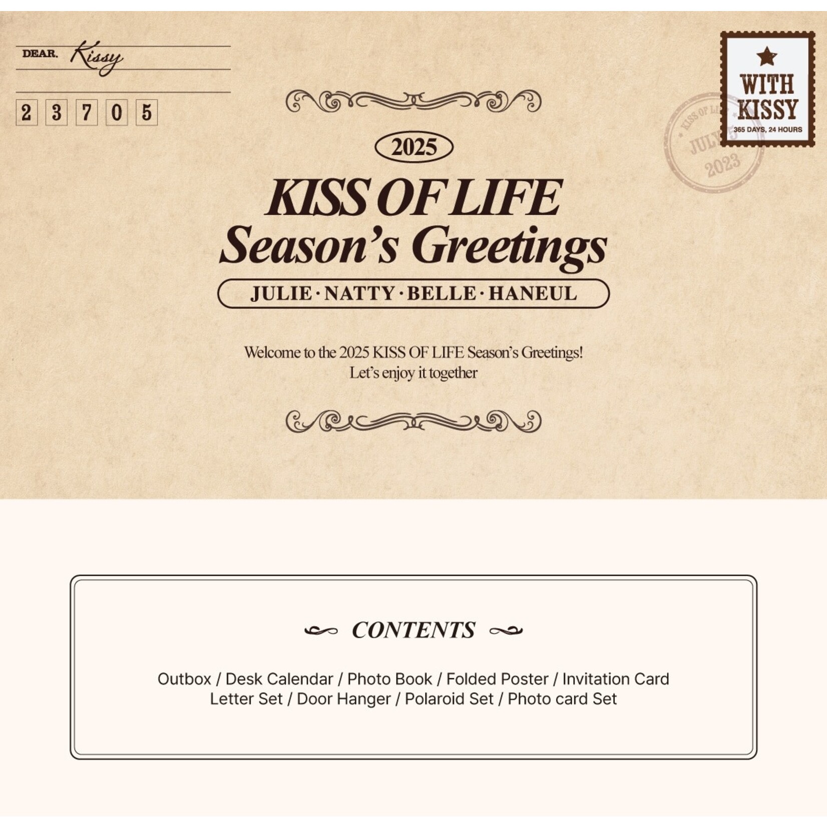 KISS OF LIFE KISS OF LIFE - 2025 Season's Greetings+ Random Photocard (WM)