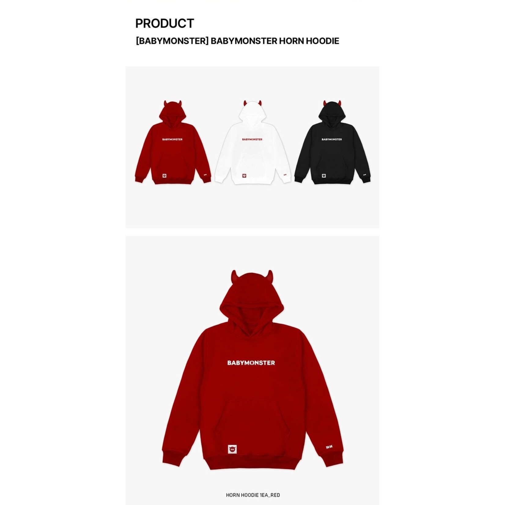 BABYMONSTER [BABYMONSTER] BABYMONSTER HORN HOODIE