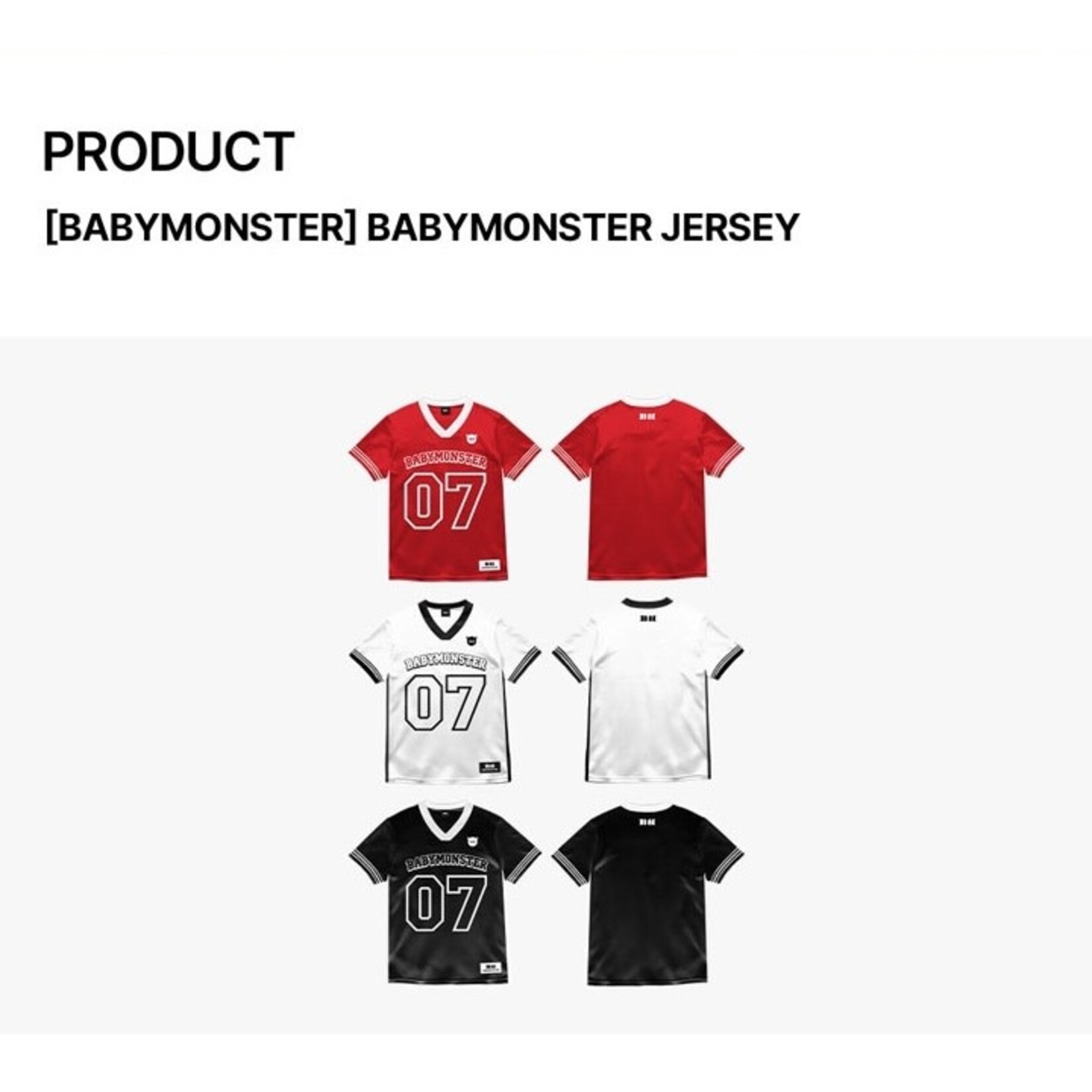 BABYMONSTER [BABYMONSTER] BABYMONSTER JERSEY