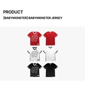 babymonster JERSEY ジャージ T シャツ 黒 babymonster JERSEY ジャージ T シャツ 黒 babymonster JERSEY