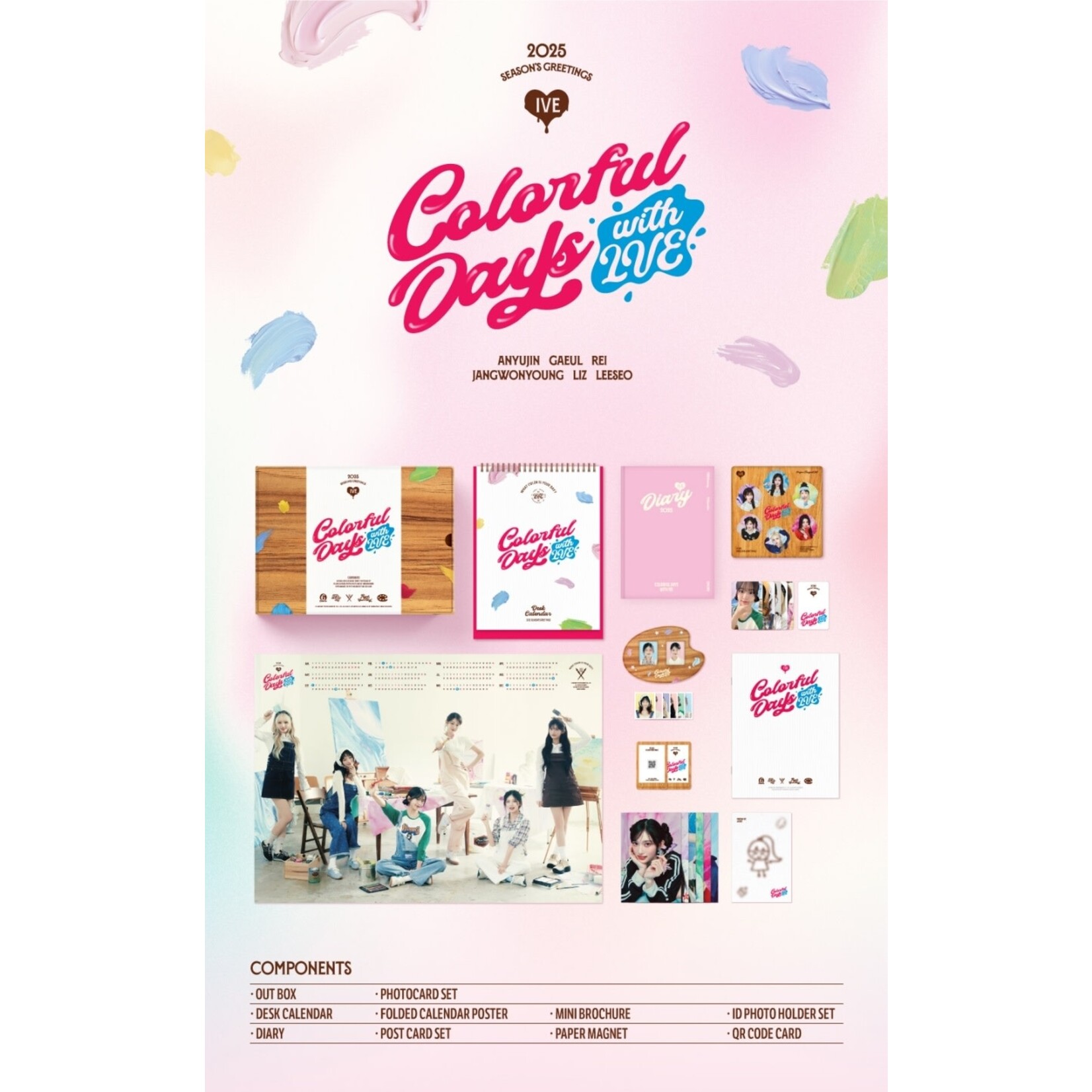 Ive IVE - 2025 SEASON’S GREETINGS : Colorful Days with IVE + 3 Random Photocards (STARSHIP SQUARE)
