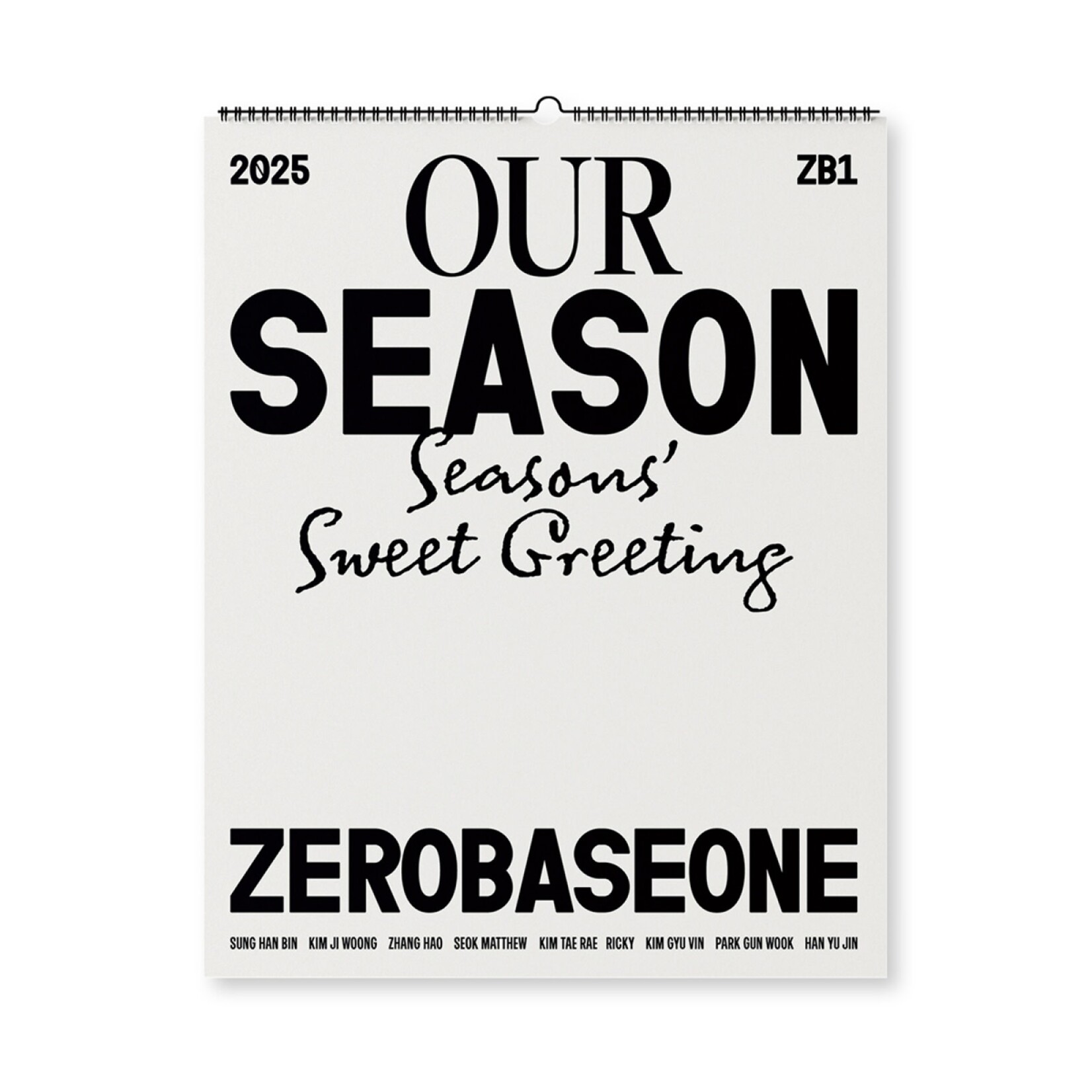 ZeroBaseOne ZEROBASEONE - 2025 [OUR Season] WALL CALENDAR