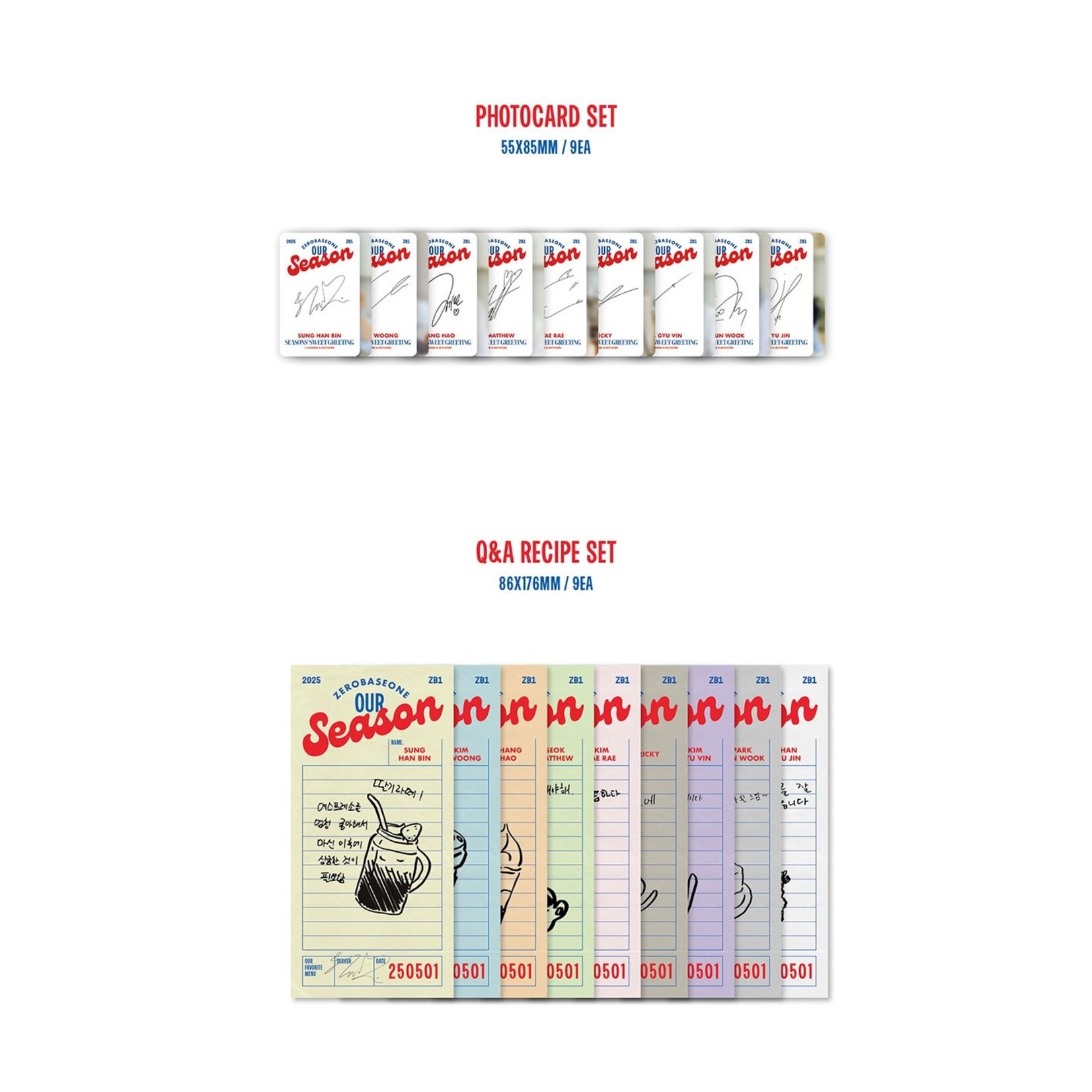 ZeroBaseOne ZEROBASEONE - 2025 [OUR Season] + Photocard Set (APPLE MUSIC)