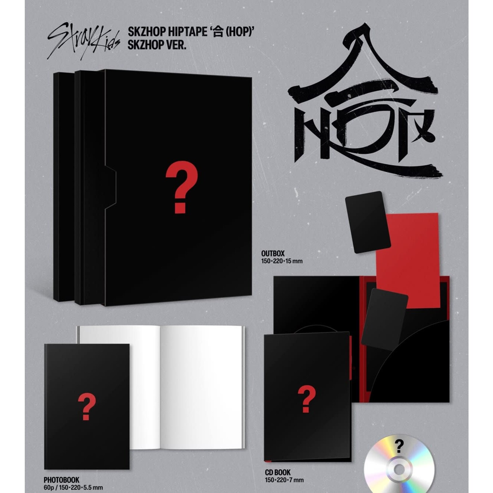 Stray Kids Stray Kids - SKZHOP HIPTAPE ‘合 (HOP)’ (SKZHOP VER.) + Random Photocard (JYP SHOP)