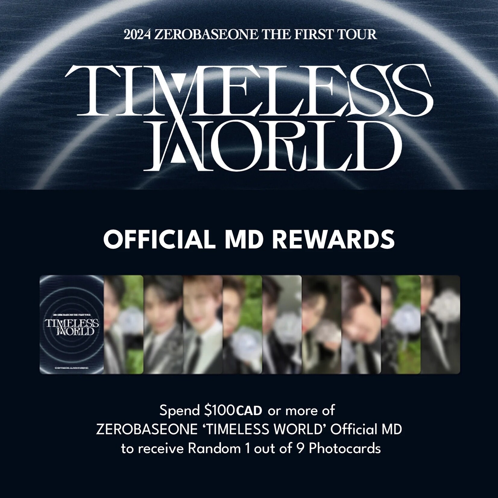 ZeroBaseOne ZEROBASEONE - 2024 ZEROBASEONE THE FIRST TOUR [TIMELESS WORLD] OFFICIAL MD : TRADING CARD