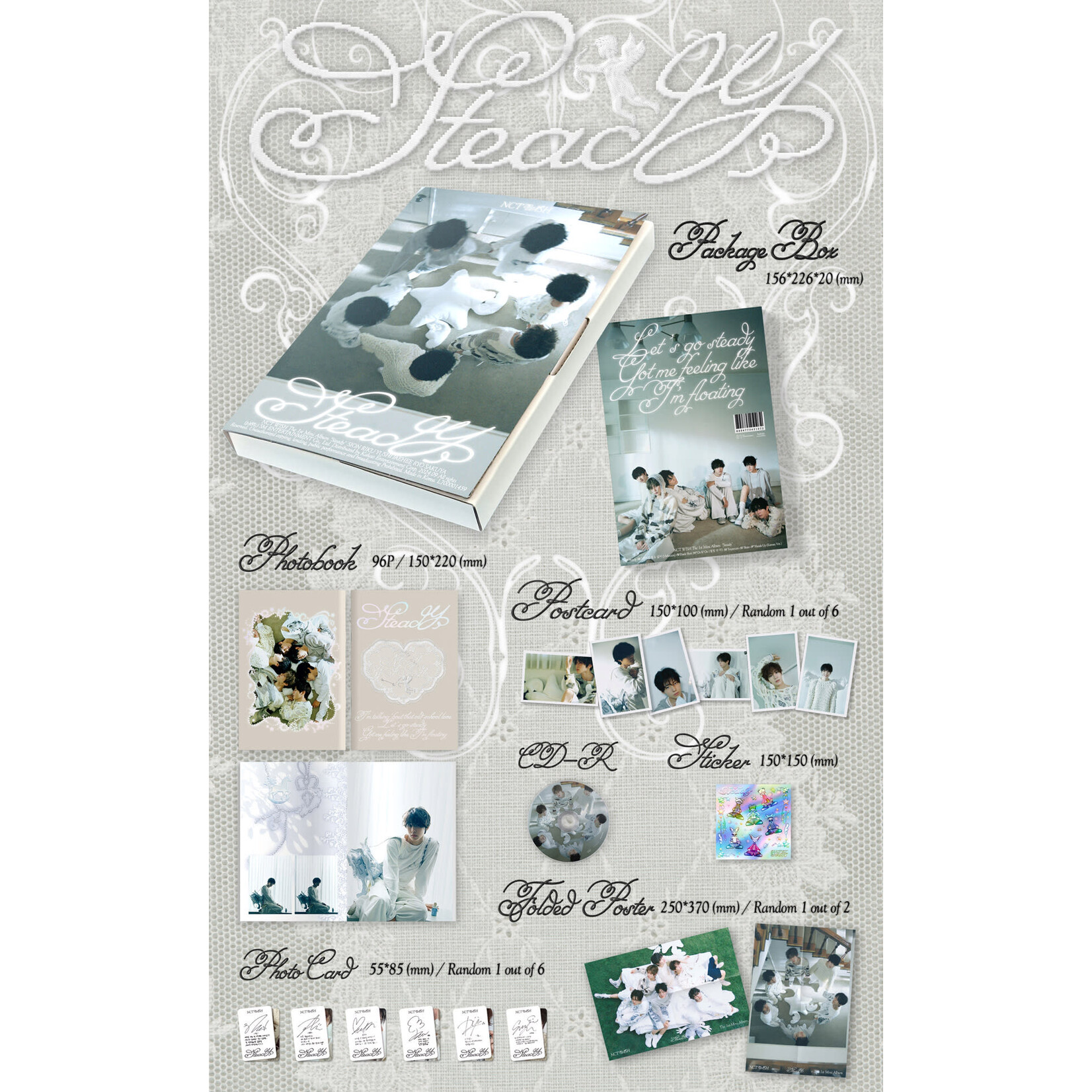 NCT [LUCKY DRAW EVENT] NCT WISH - The 1st Mini Album [Steady] (Photobook Ver.) + Random Photocard (SM)