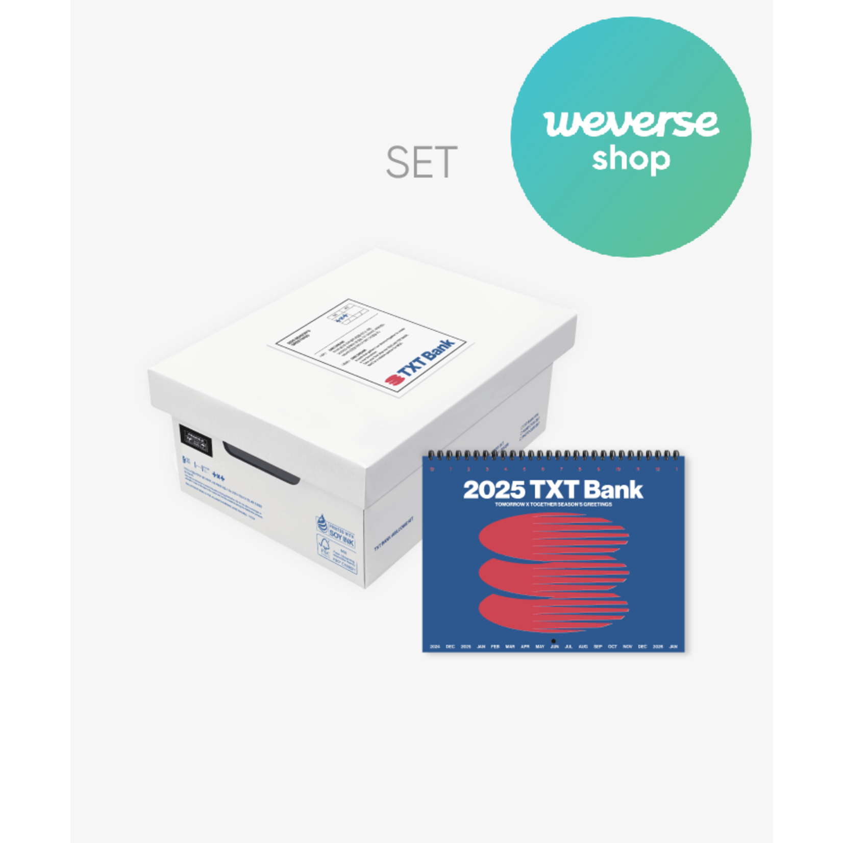 TXT TOMORROW X TOGETHER - 2025 SEASON'S GREETINGS+WALL CALENDAR SET + Weverse Gift (WS)