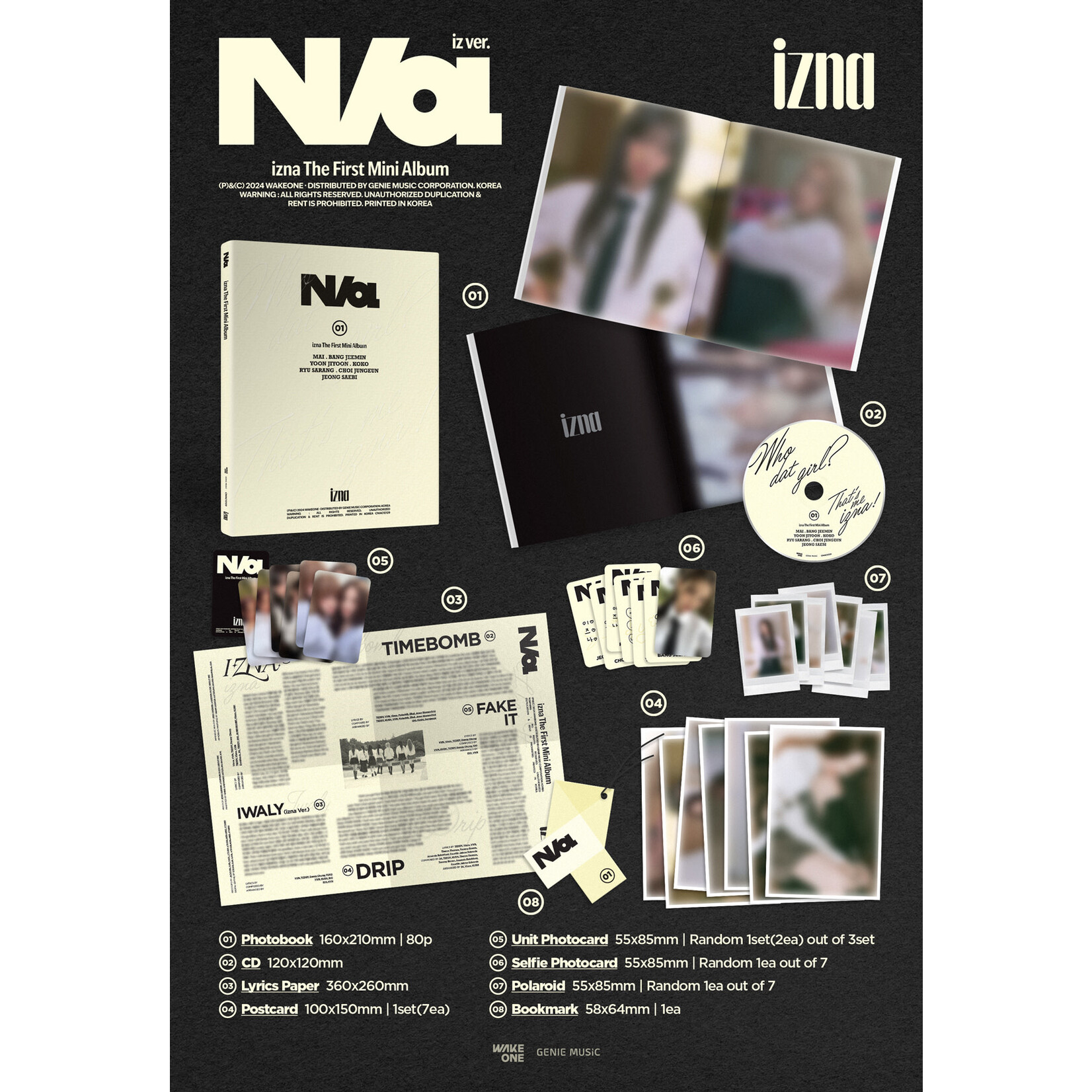 izna [LUCKY DRAW] izna - N/a (Photobook Ver.) + Random Photocard (WM)