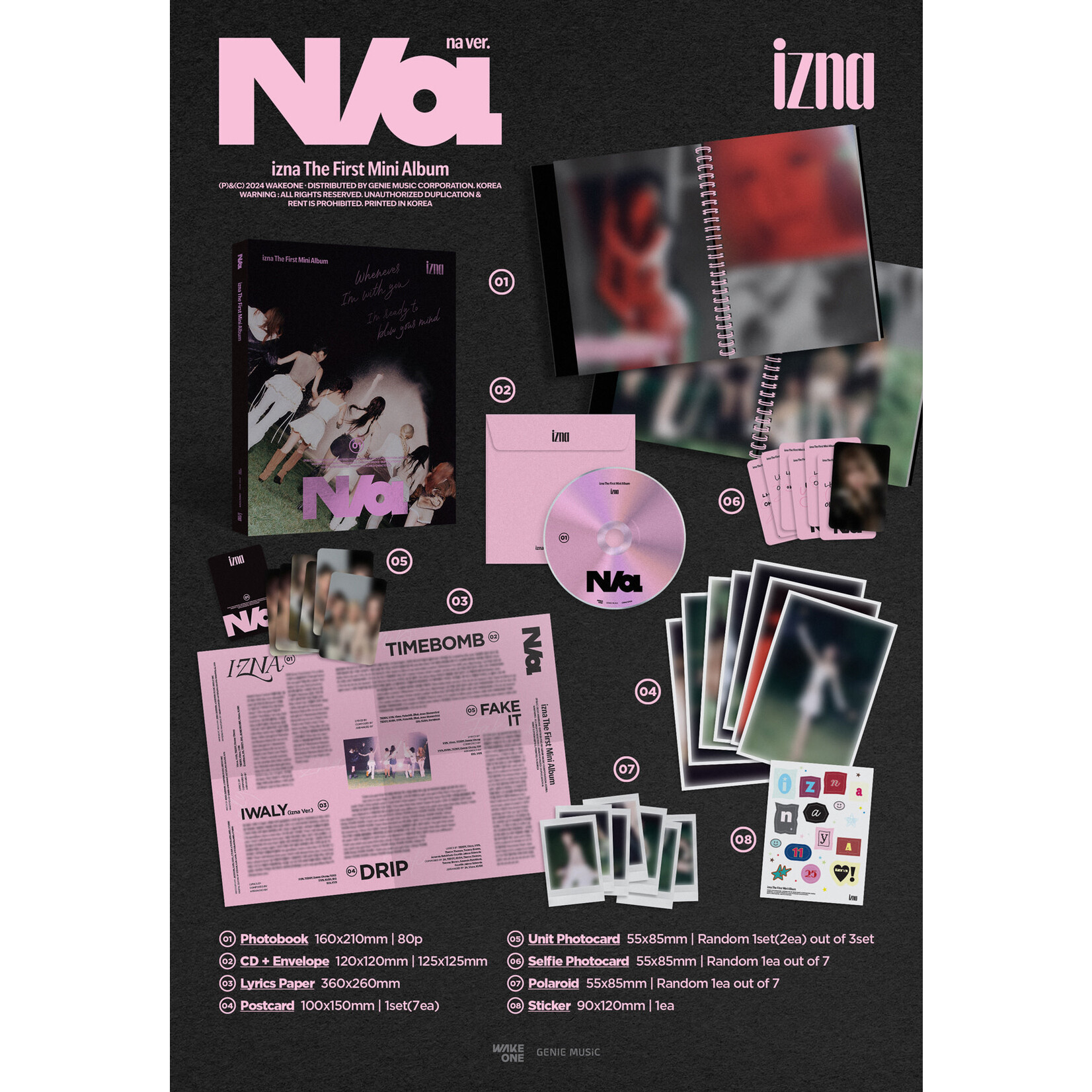 izna [LUCKY DRAW] izna - N/a (Photobook Ver.) + Random Photocard (WM)