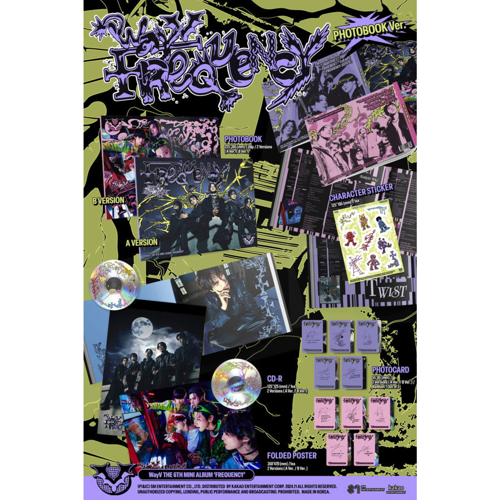 WayV WAYV - The 6th Mini Album [FREQUENCY] (Photo book Ver.) + interAsia Exclusive Photocard