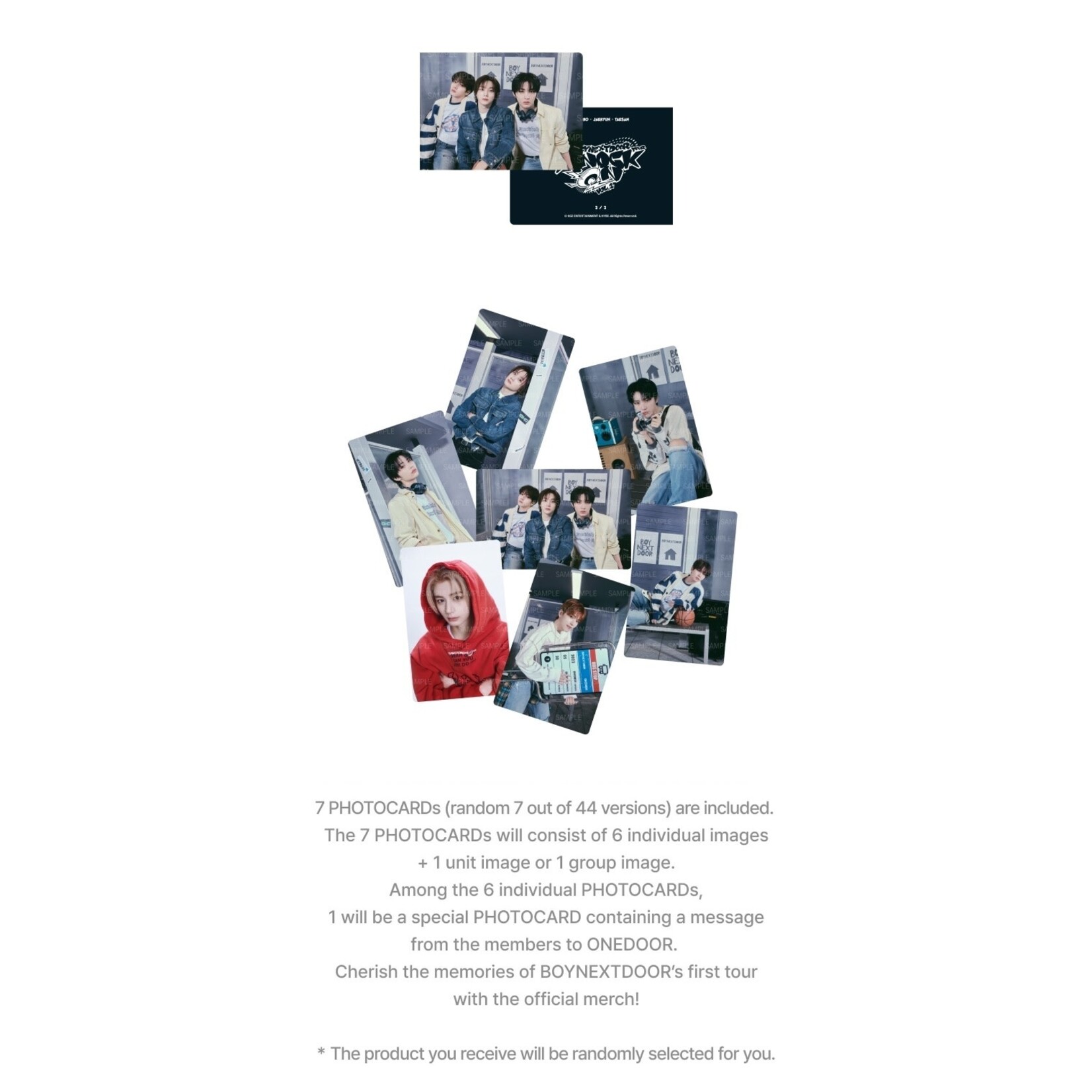 BoyNextDoor BOYNEXTDOOR - BOYNEXTDOOR TOUR ‘KNOCK ON Vol.1’ PHOTOCARD PACK
