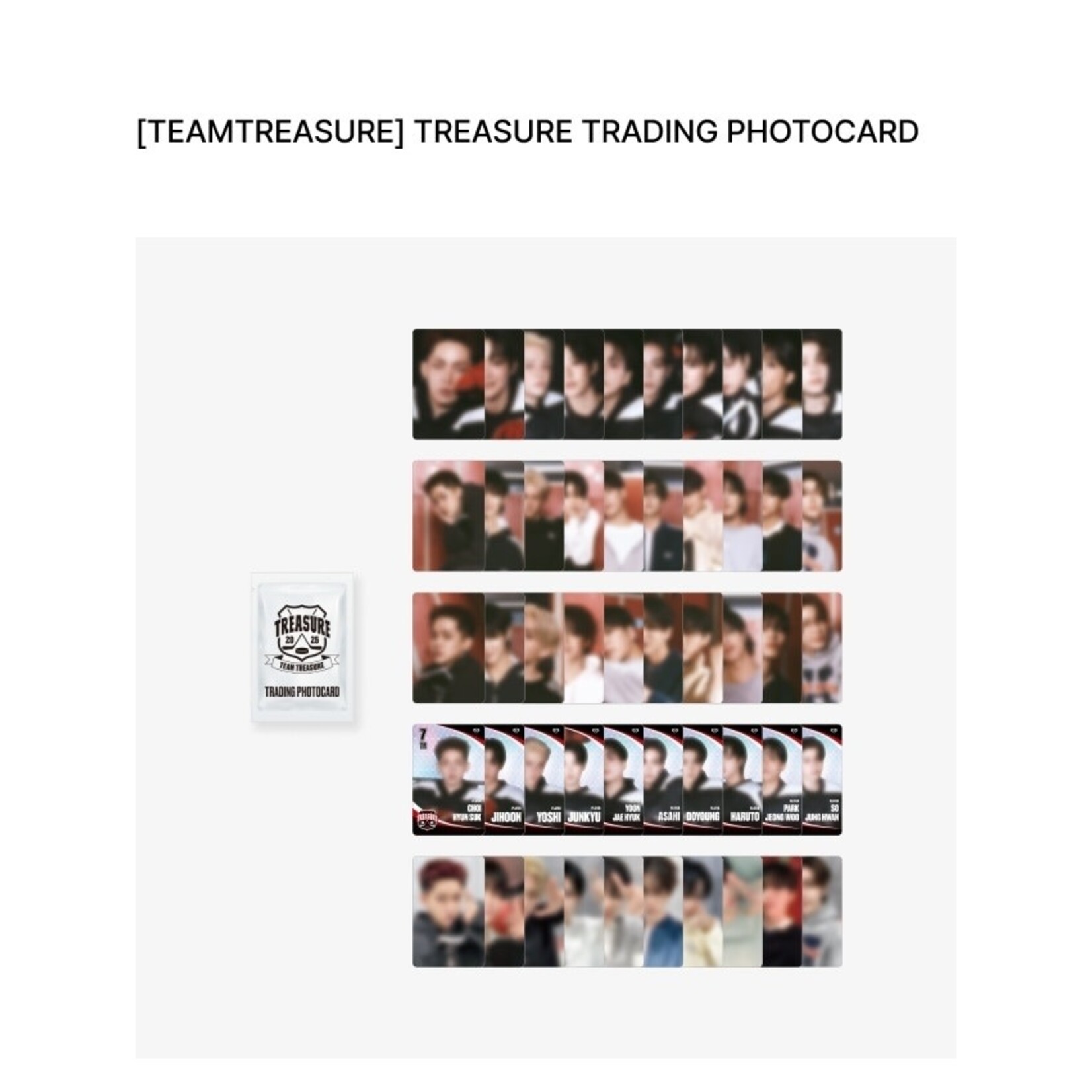 Treasure TREASURE - [TEAMTREASURE] TREASURE TRADING PHOTOCARD