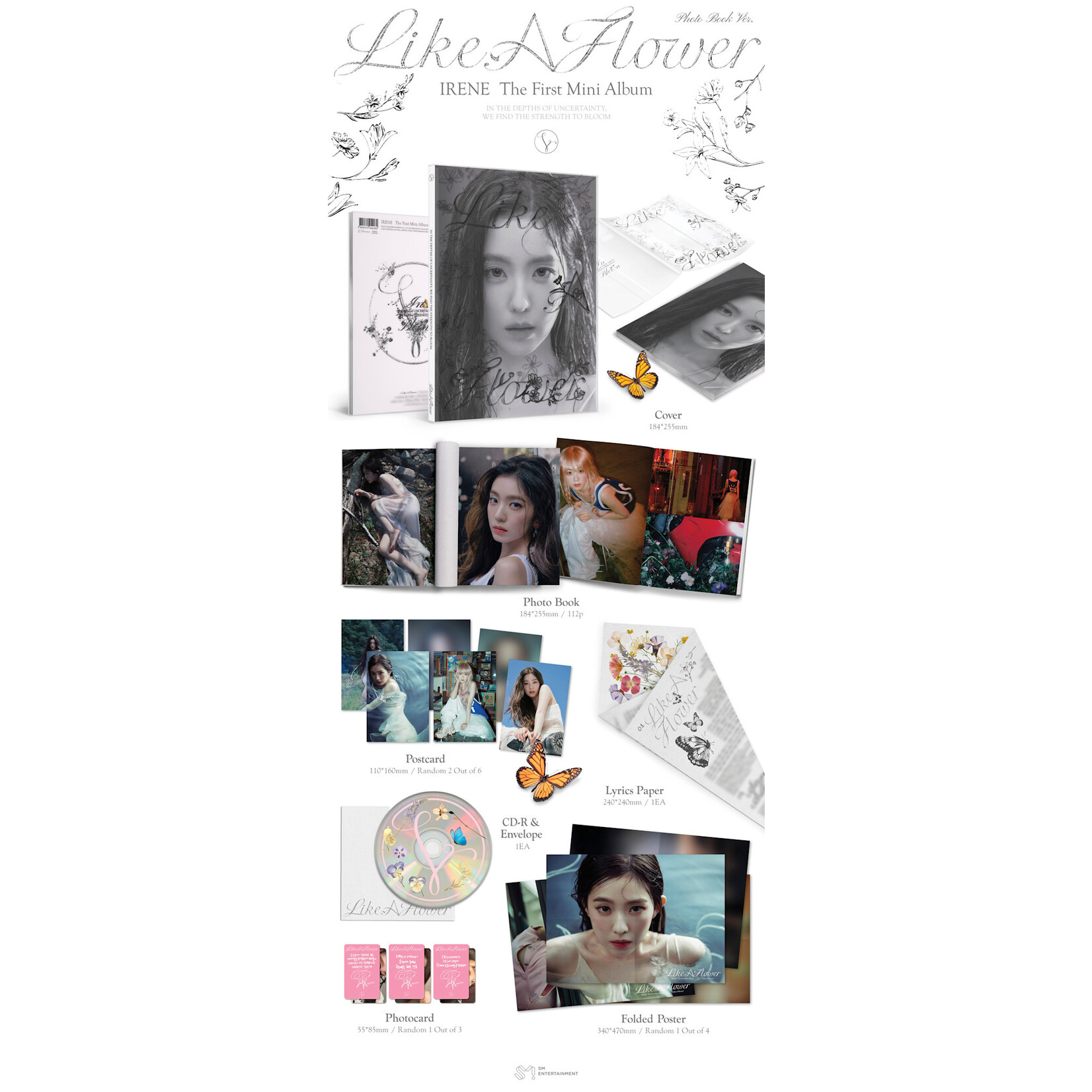 Red Velvet IRENE - 1st Mini Album [Like A Flower] (Photobook Ver.) + Photocard (SW)