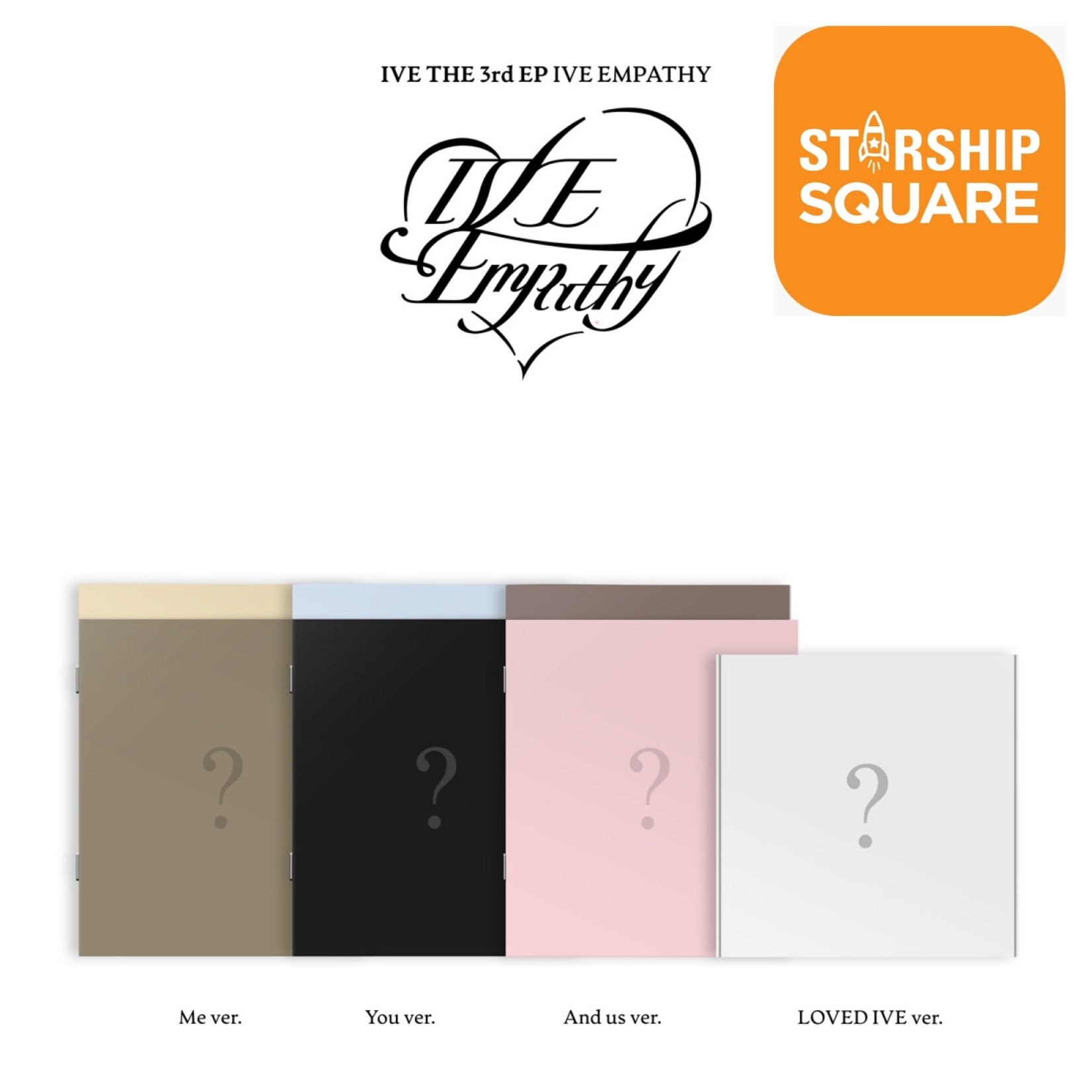 Ive IVE - THE 3rd EP IVE EMPATHY (VER SET / LOVED IVE ver.) + 1 Random Photocards (STARSHIP SQUARE)