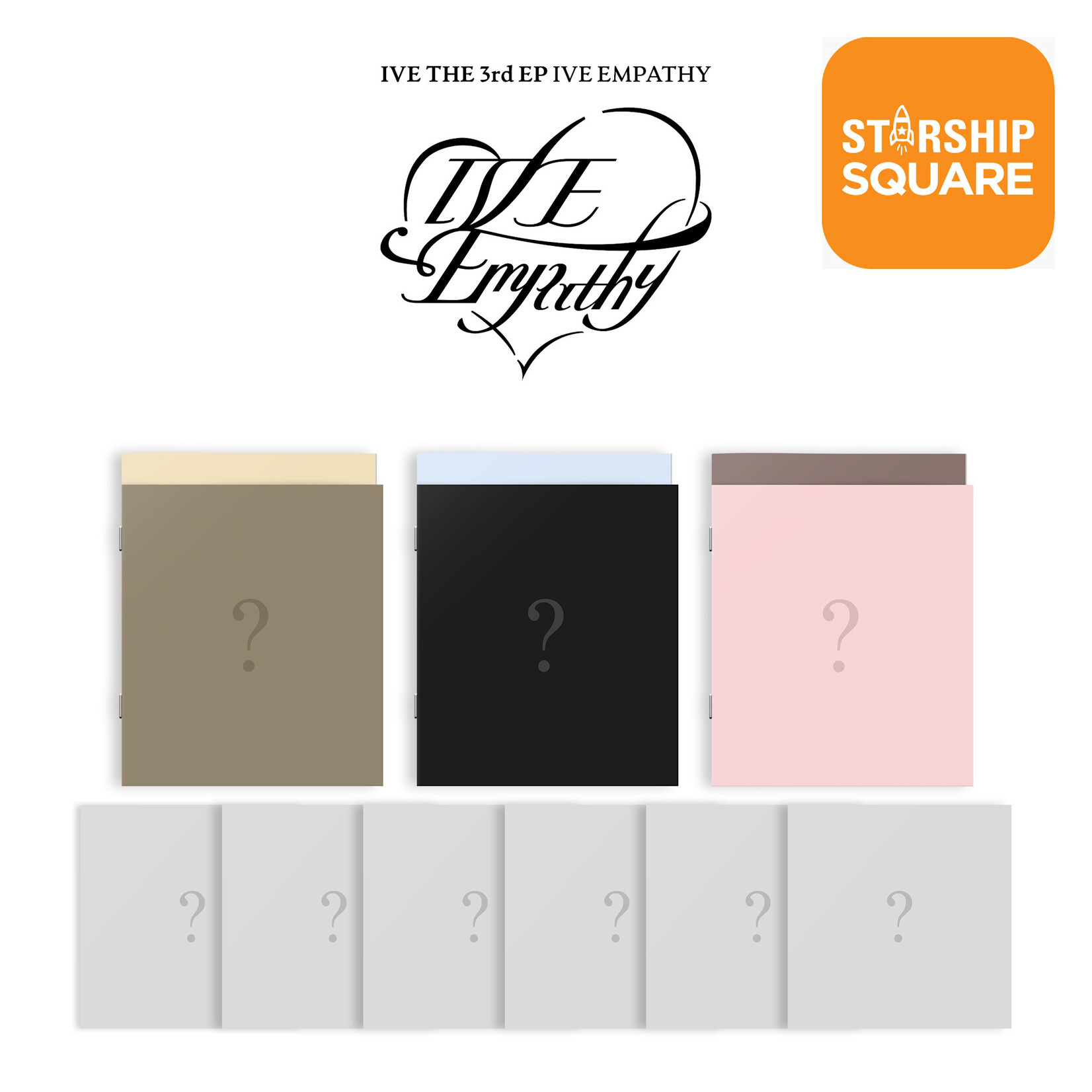 Ive IVE - THE 3rd EP IVE EMPATHY (3+6 VER SET / DIGIPACK SET) + 1 Random Photocards (STARSHIP SQUARE)