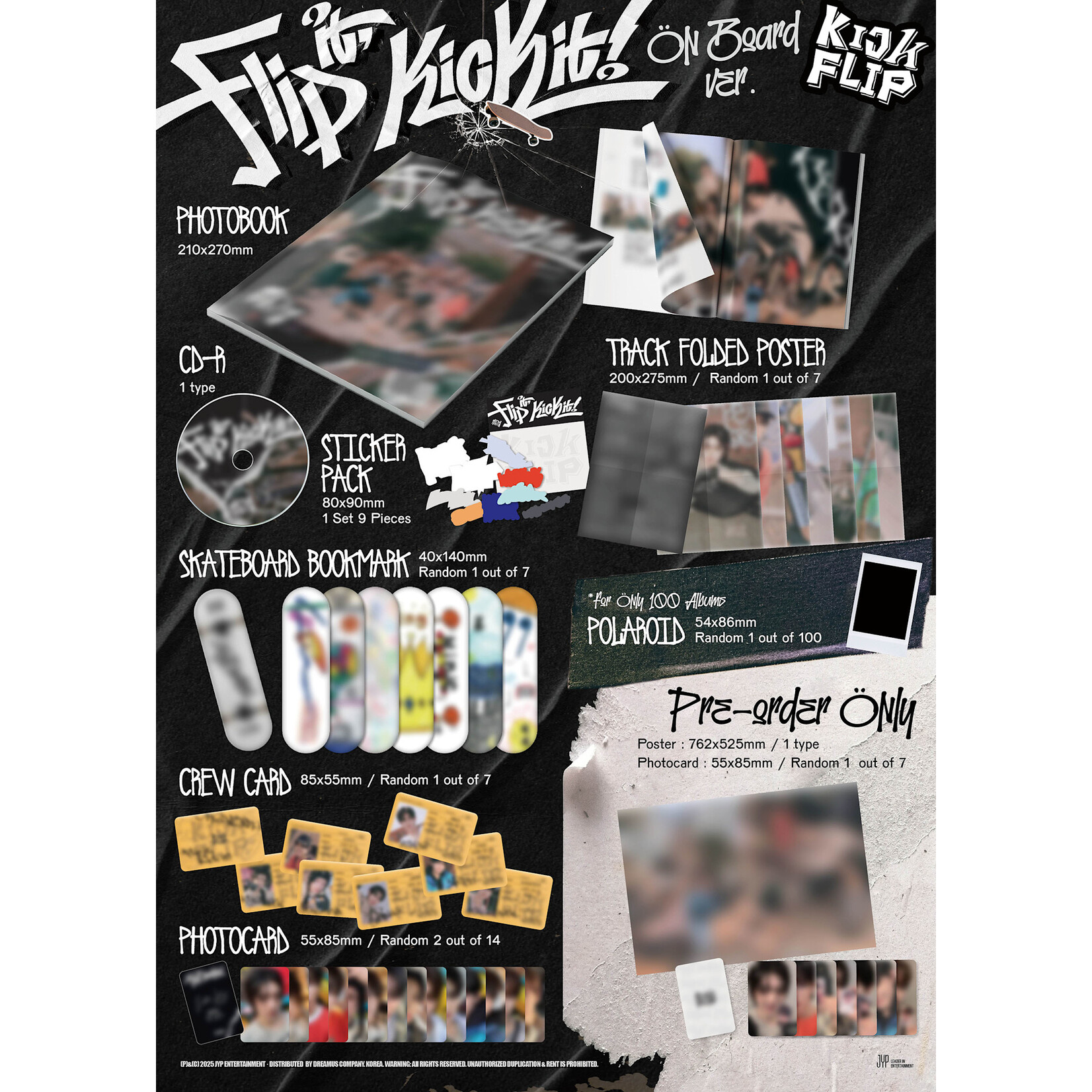 KickFlip KickFlip - 1st Mini Album [Flip it, Kick it!] (Photobook ver.) + Random Photocard (JYP SHOP)