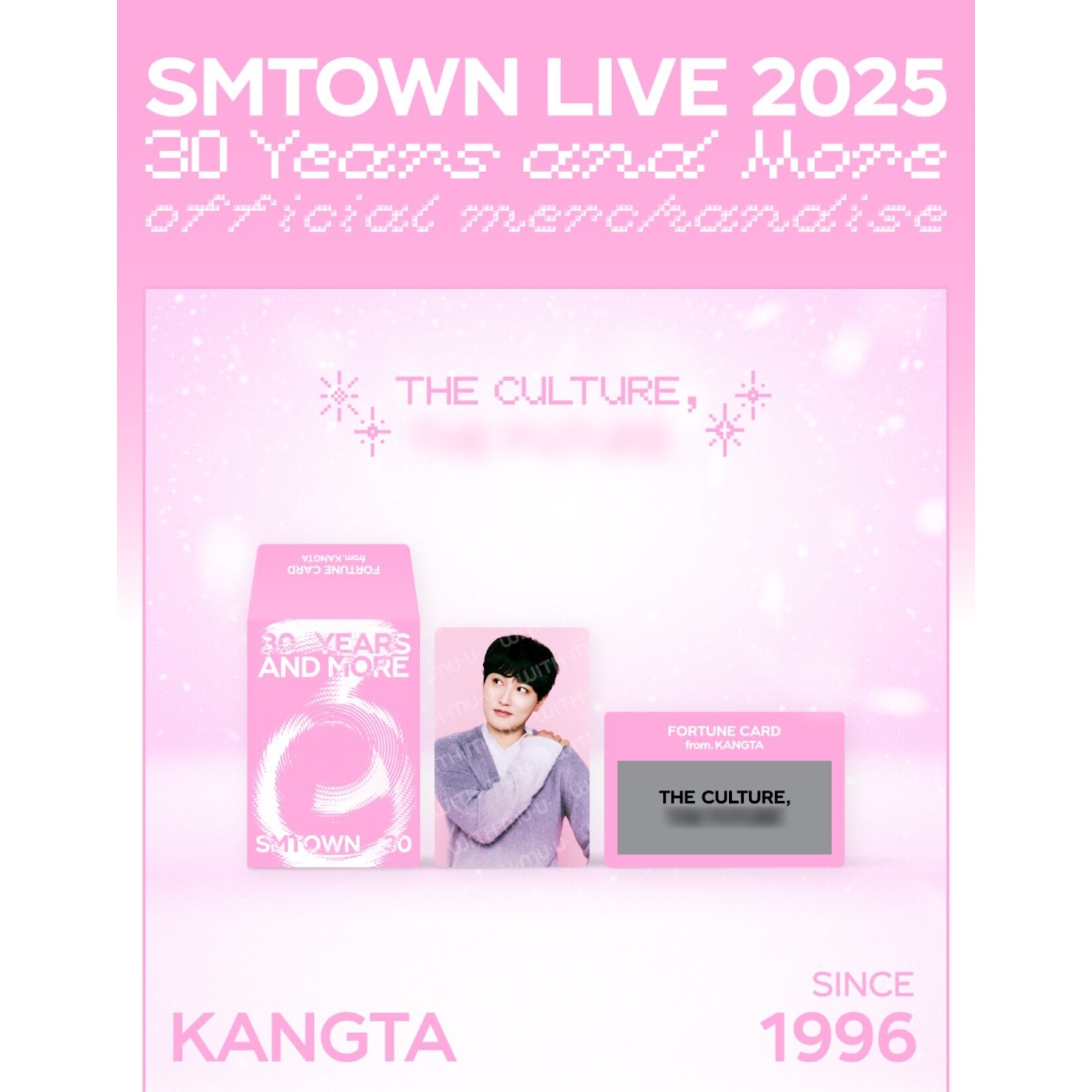 KANGTA SMTOWN LIVE 2025 TOUR OFFICIAL MD : FORTUNE SCRATCH - Kangta