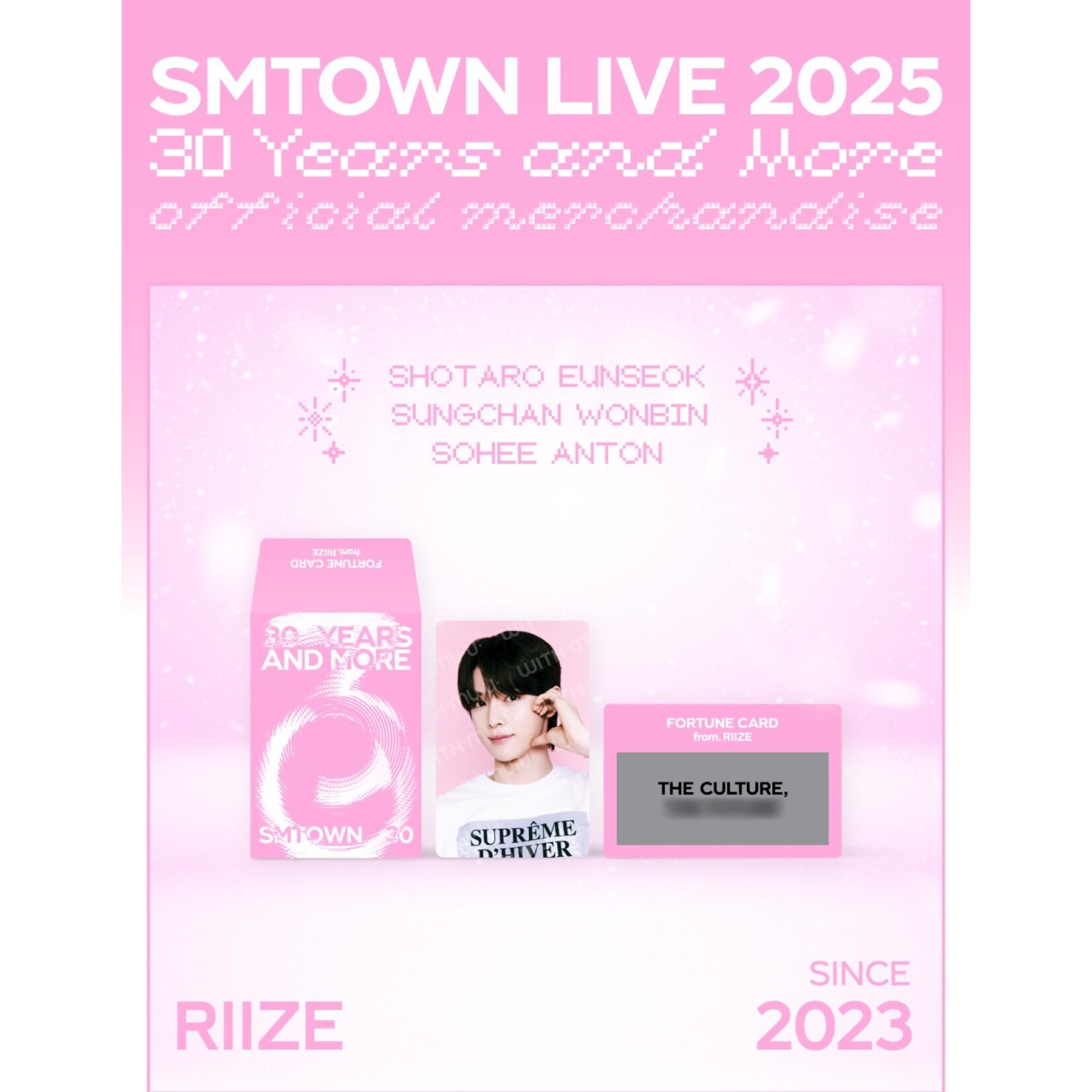 Riize SMTOWN LIVE 2025 TOUR OFFICIAL MD : FORTUNE SCRATCH - Riize