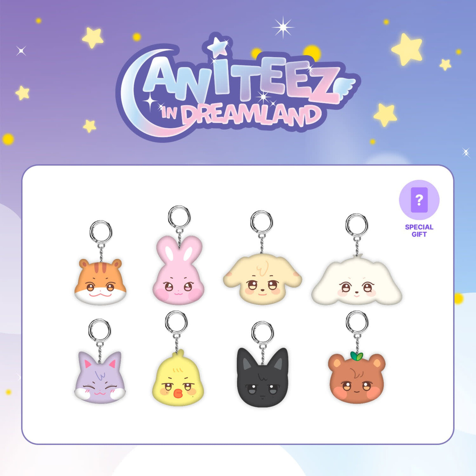 ATEEZ ATEEZ - [ANITEEZ IN DREAMLAND] MD : MINI FACE KEYRING
