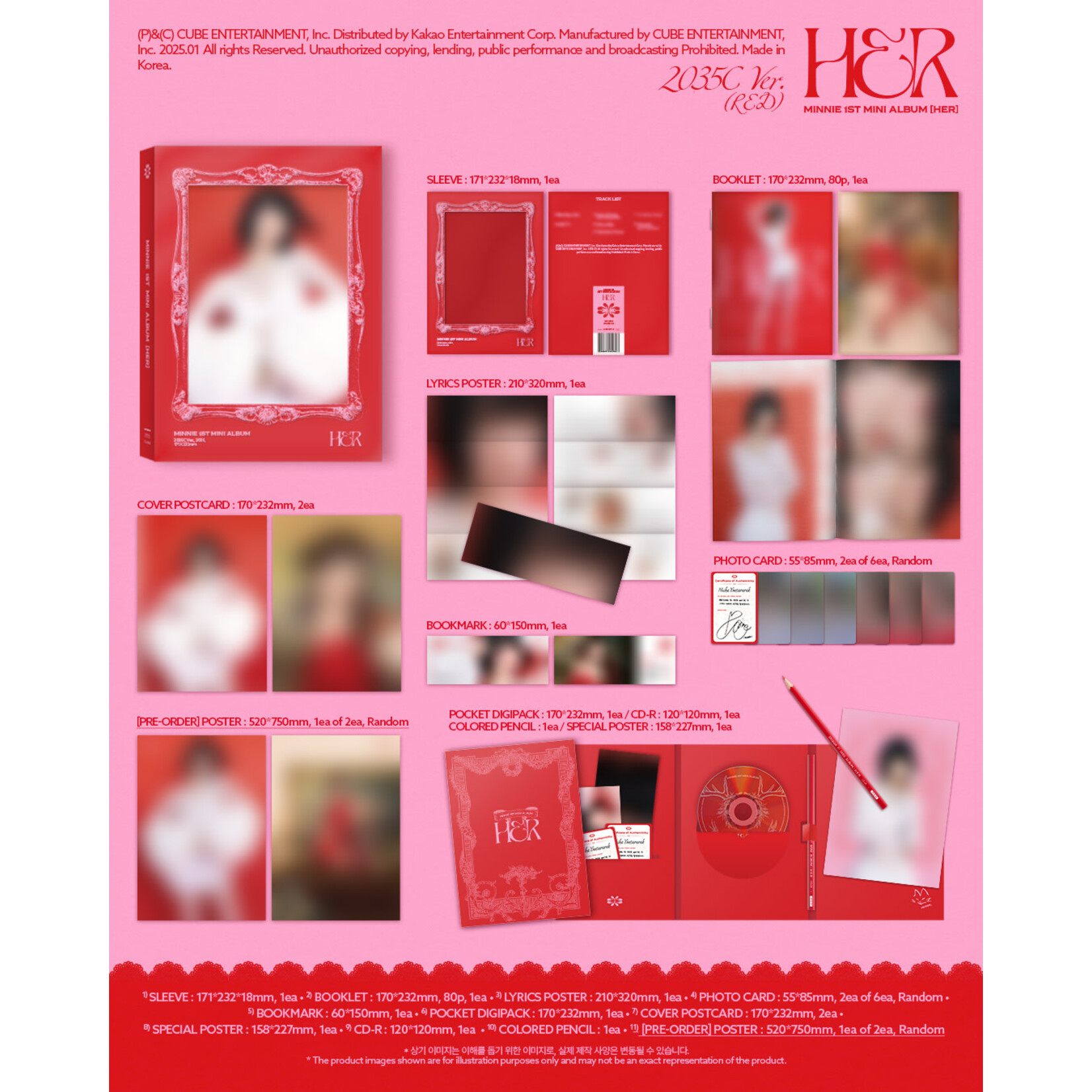 i-dle* MINNIE 1st Mini Album [HER] (Photobook Ver.) + interAsia Exclusive Photocard