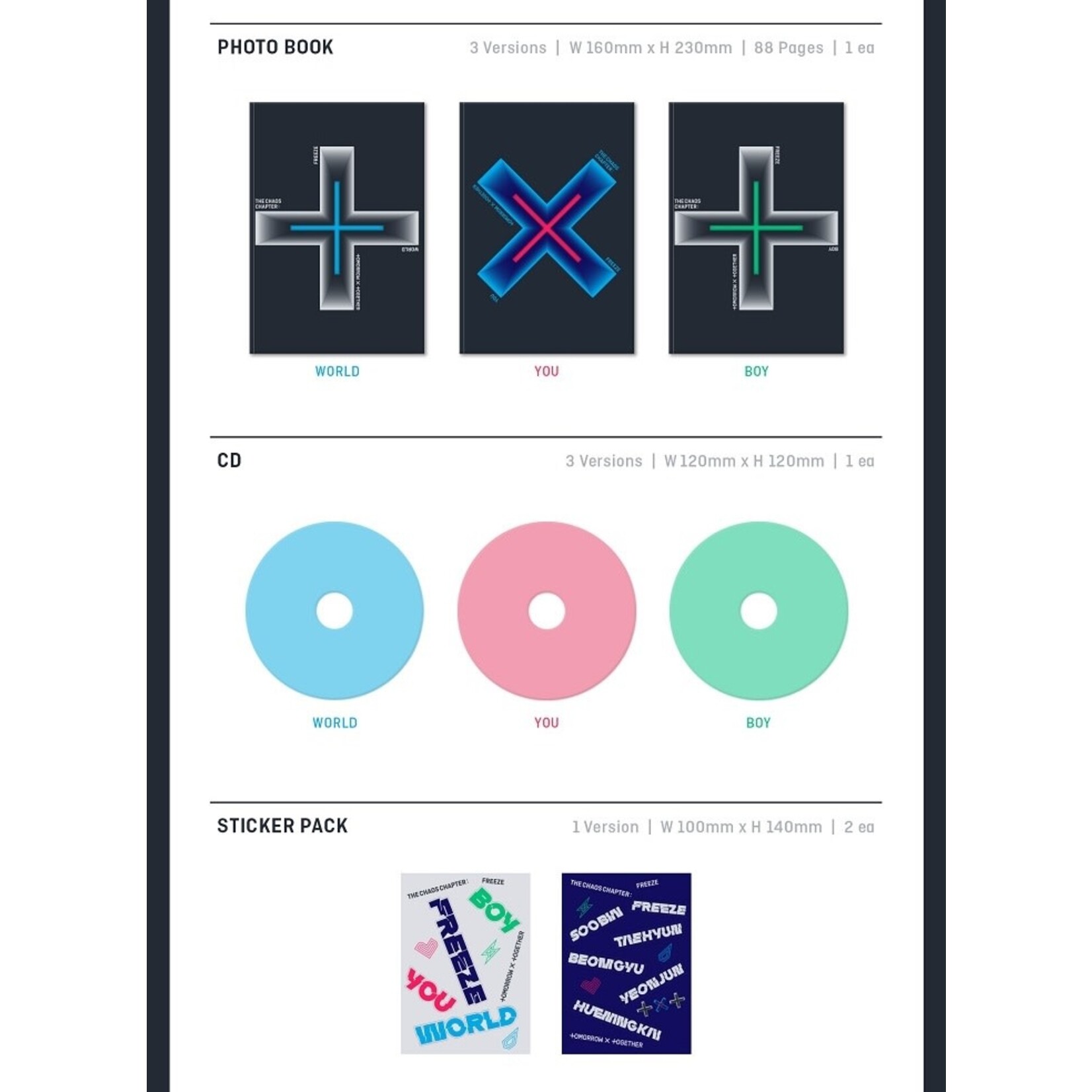 TXT TXT - Album [THE CHAOS CHAPTER : FREEZE] (Photobook Ver.)